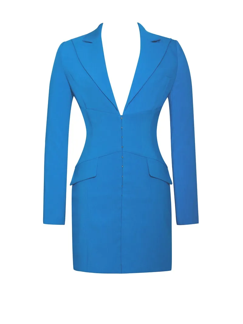 PRE-ORDER Natalia Blazer Dress x Blue
