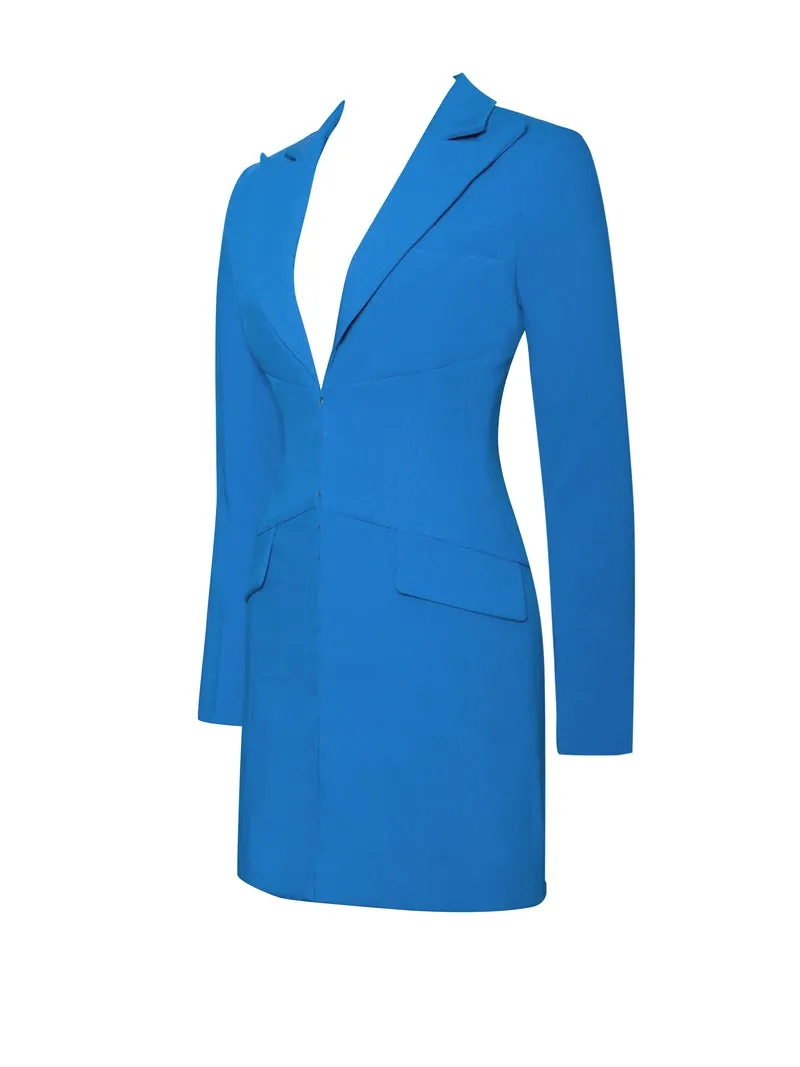 PRE-ORDER Natalia Blazer Dress x Blue
