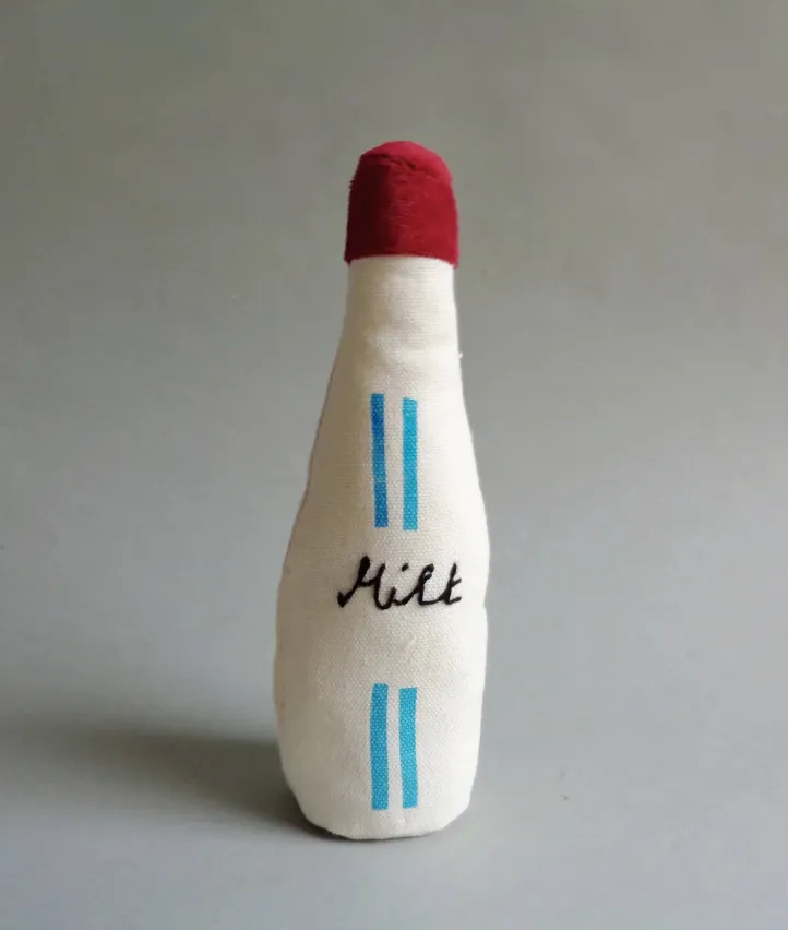 Pretzel and milk bottle soft toy