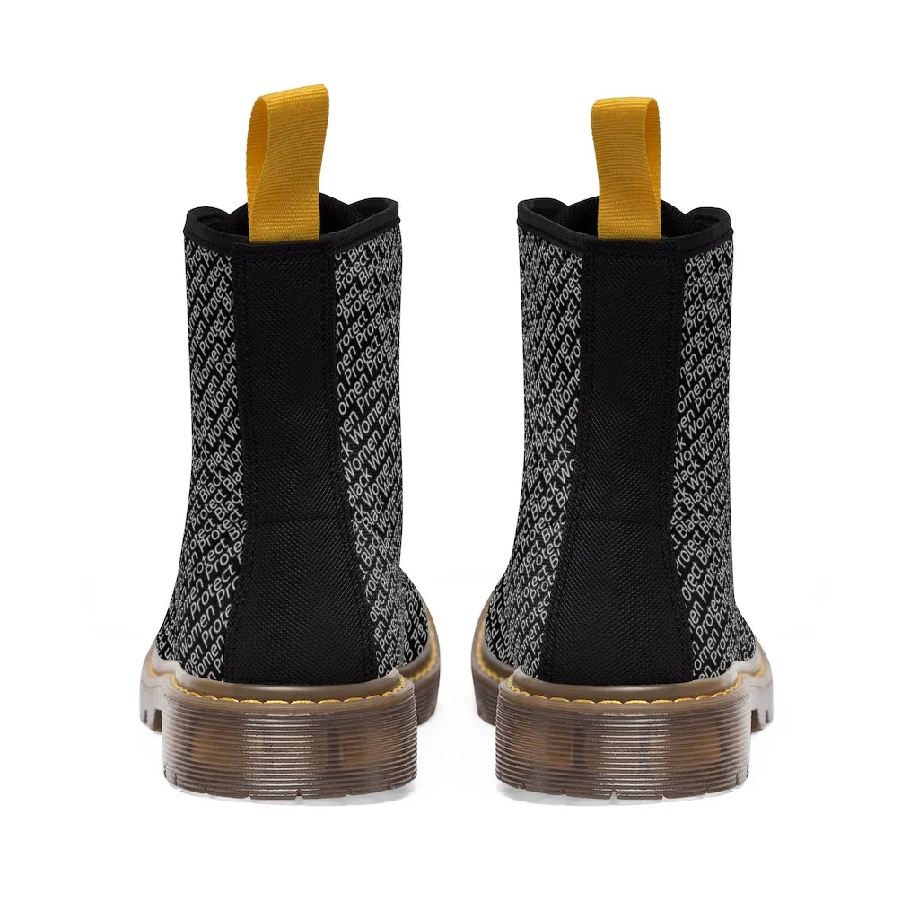 PROTECT BLACK WOMEN - Women's Canvas Boots