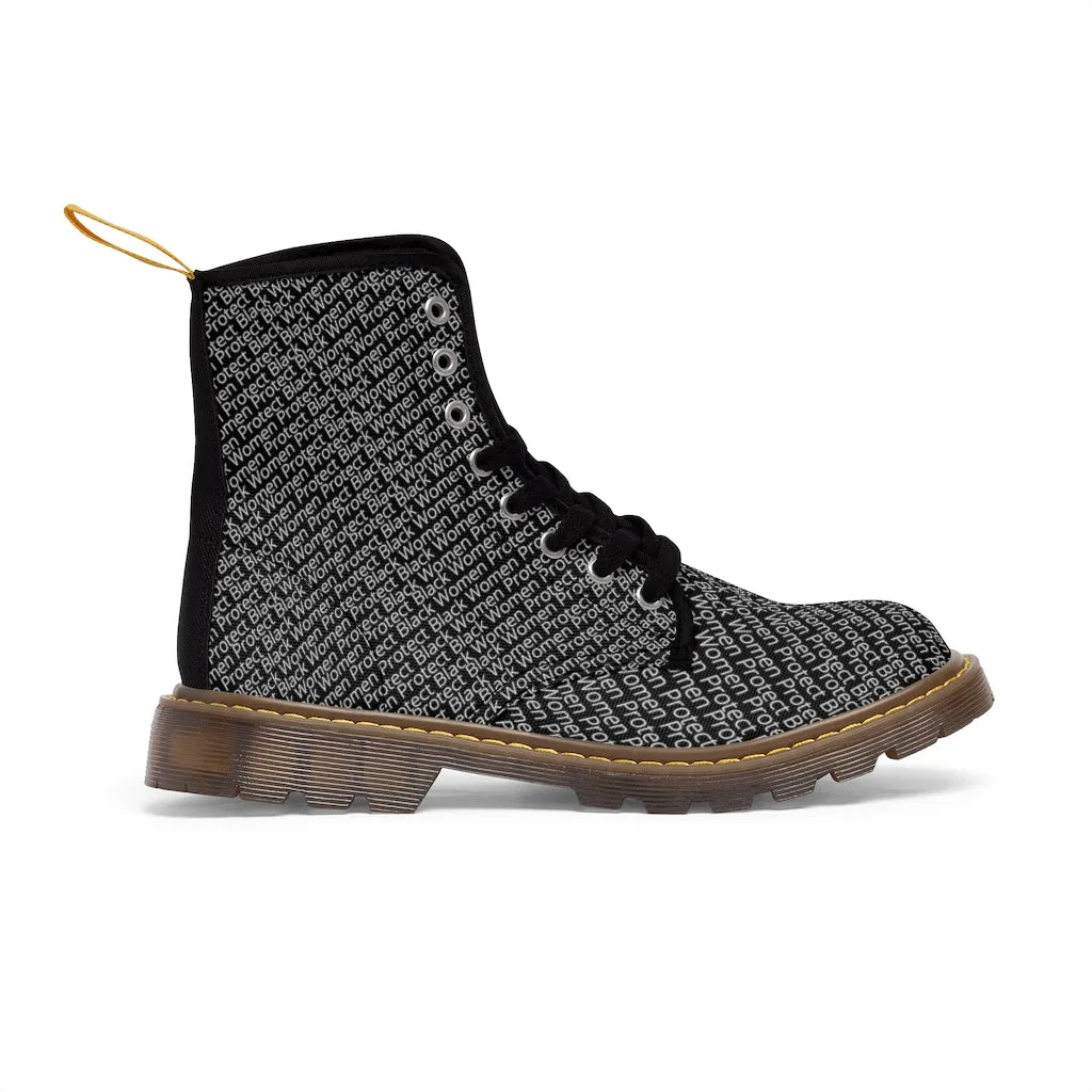 PROTECT BLACK WOMEN - Women's Canvas Boots
