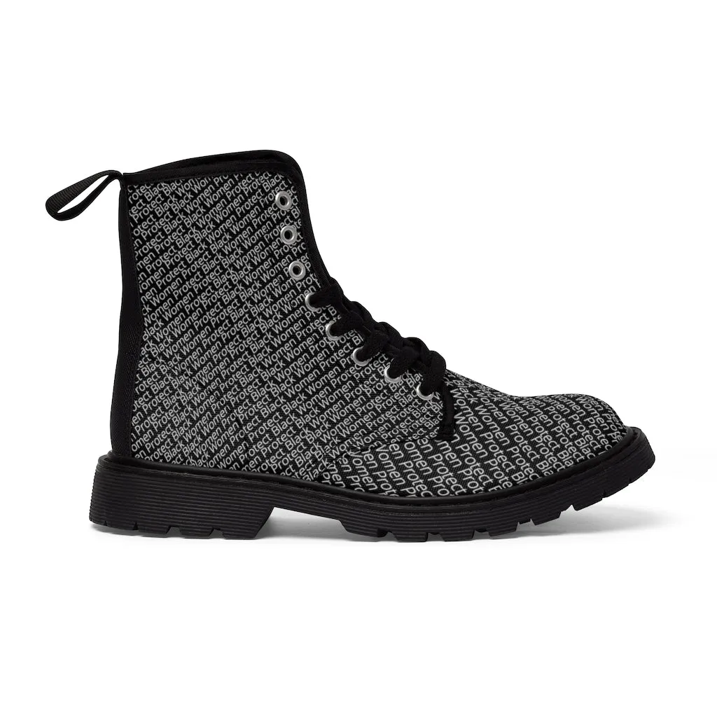 PROTECT BLACK WOMEN - Women's Canvas Boots