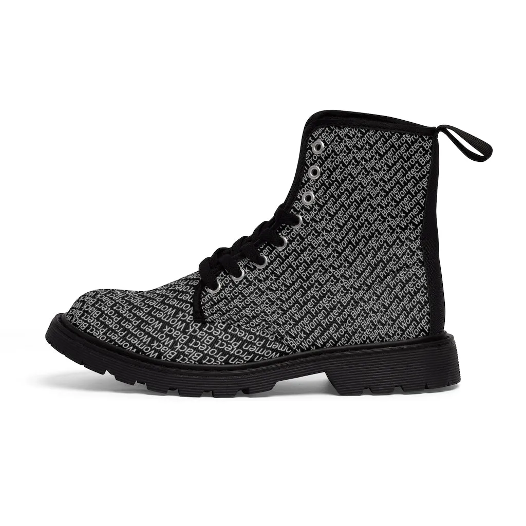 PROTECT BLACK WOMEN - Women's Canvas Boots