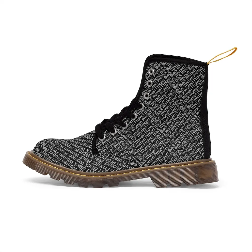 PROTECT BLACK WOMEN - Women's Canvas Boots