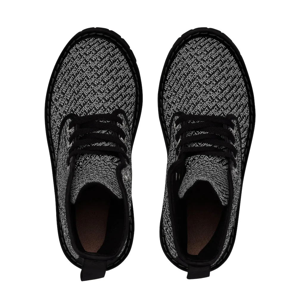 PROTECT BLACK WOMEN - Women's Canvas Boots