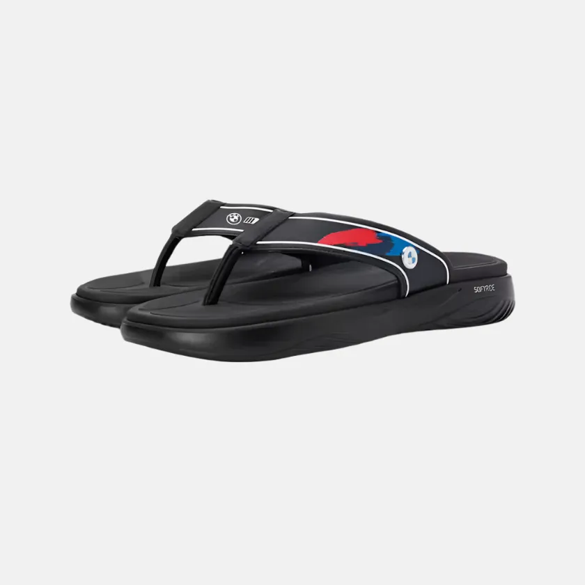 Puma BMW MMS Softride Seave Men's Slippers -Black/White/Silver Mist