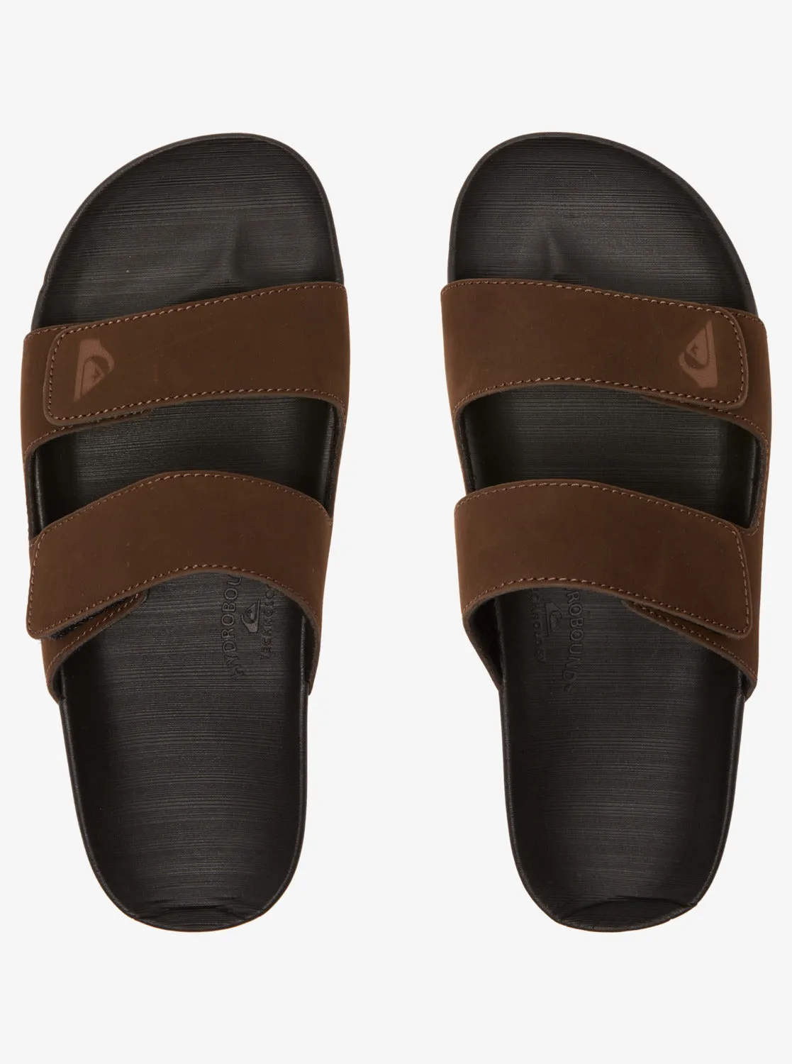 QUIKSILVER RIVI LEATHER DOUBLE ADJUST BLACK SANDAL
