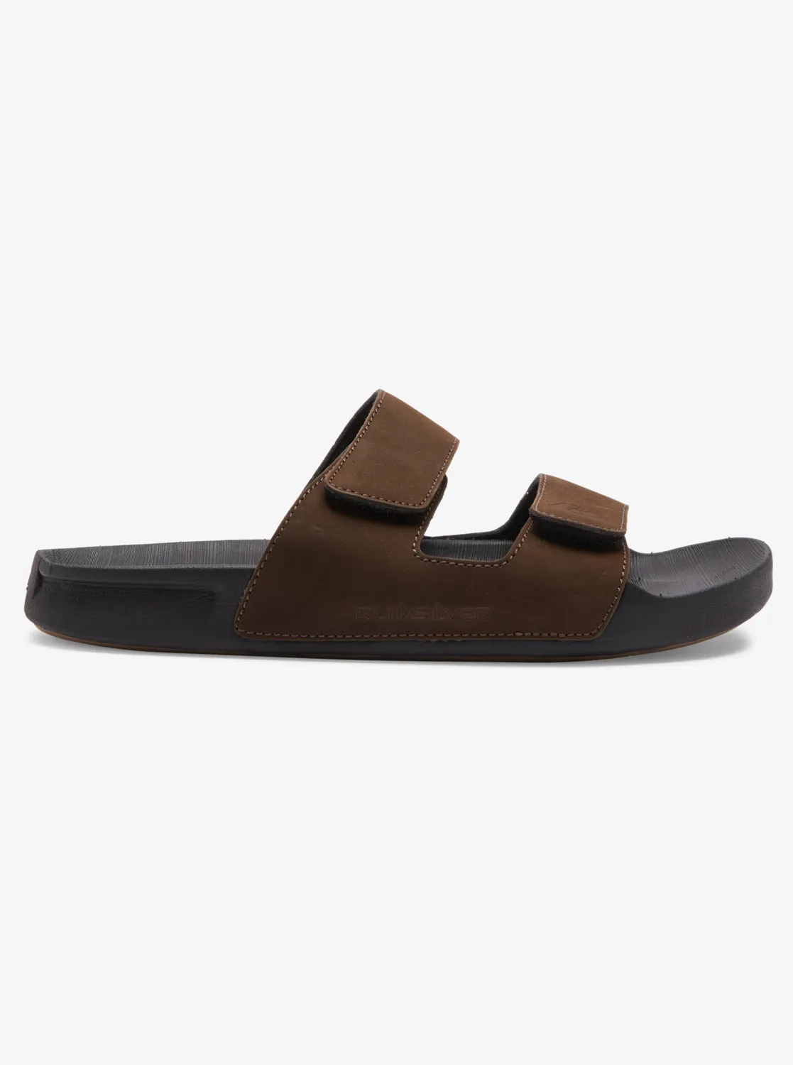 QUIKSILVER RIVI LEATHER DOUBLE ADJUST BLACK SANDAL