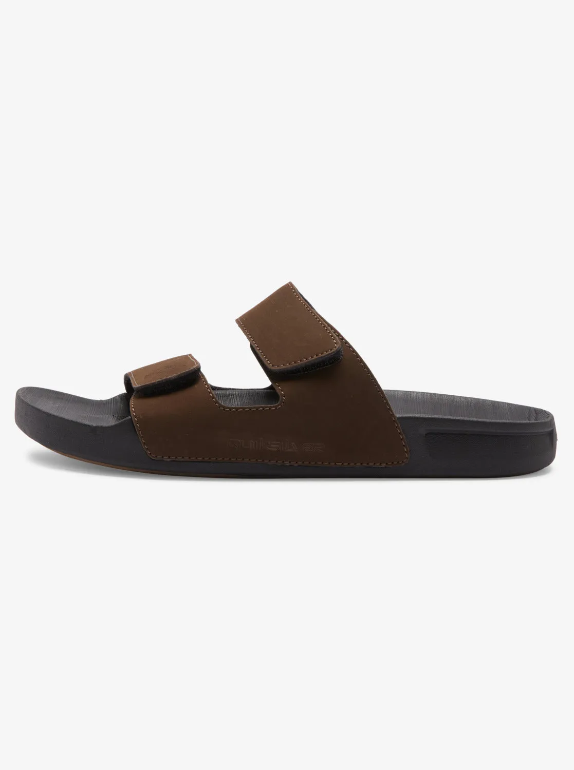 QUIKSILVER RIVI LEATHER DOUBLE ADJUST BLACK SANDAL