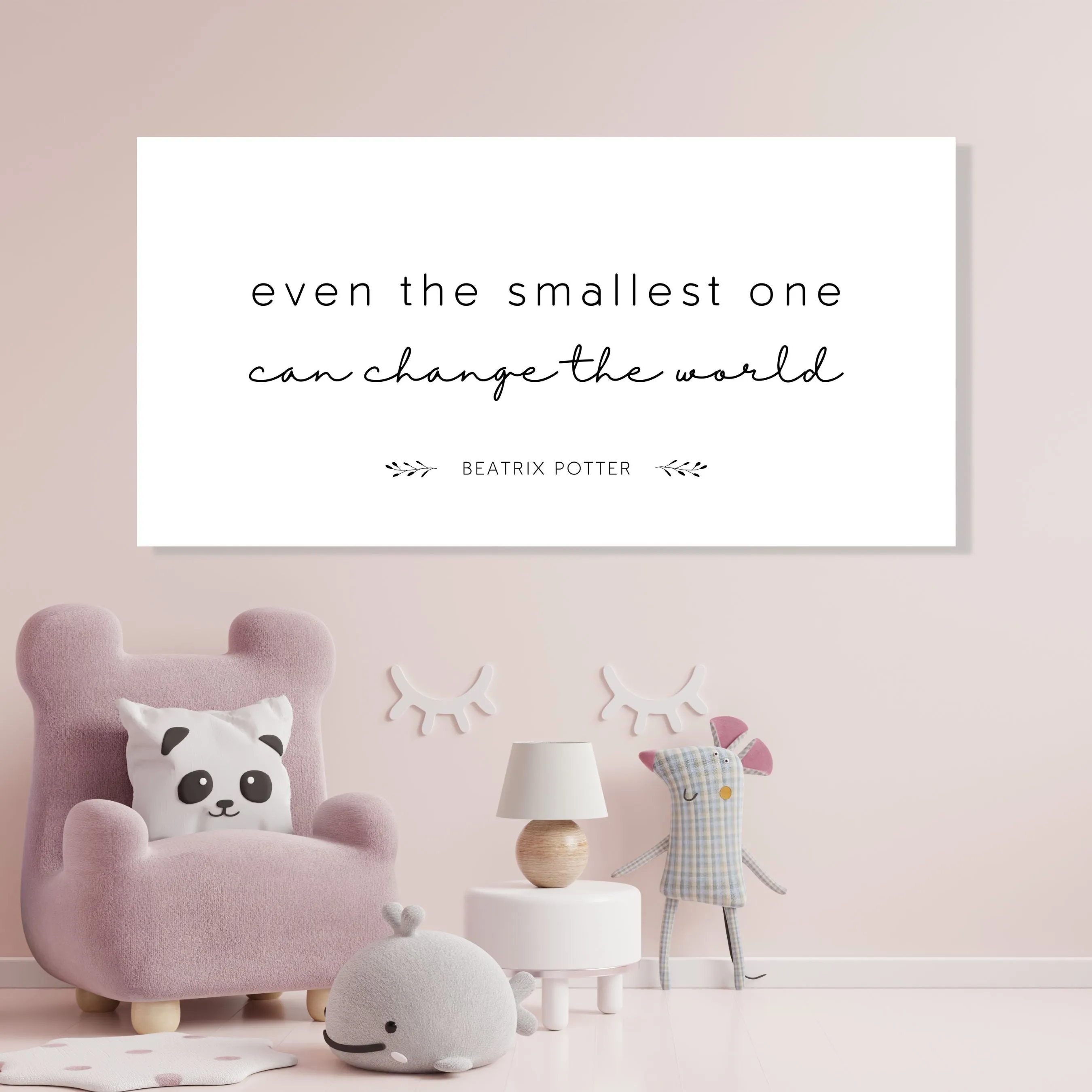 "Even the Smallest One Can Change the World" - Beatrix Potter:  Canvas Wall Art