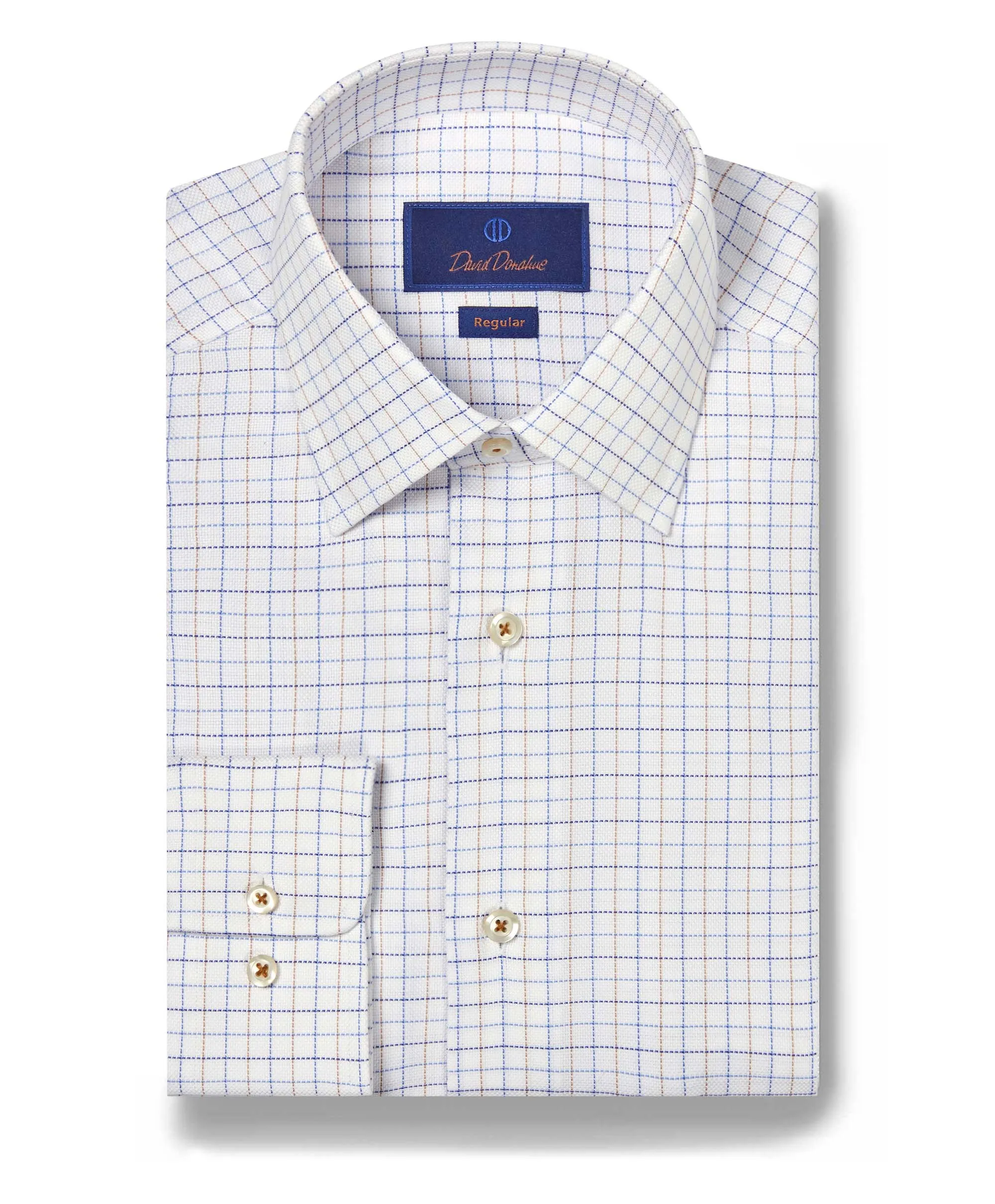 RBSP08803124 | White & Dune Royal Oxford Check Dress Shirt