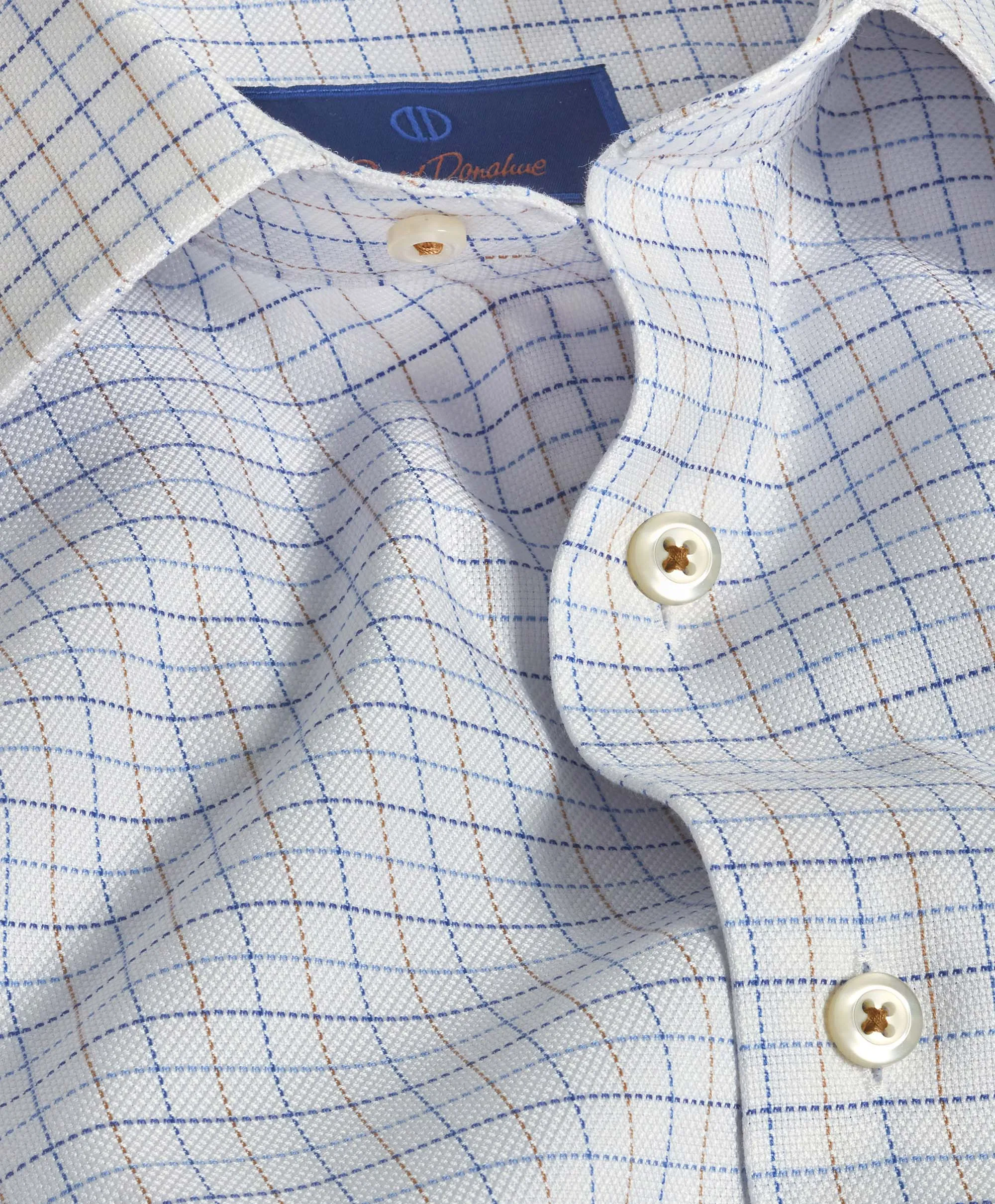 RBSP08803124 | White & Dune Royal Oxford Check Dress Shirt