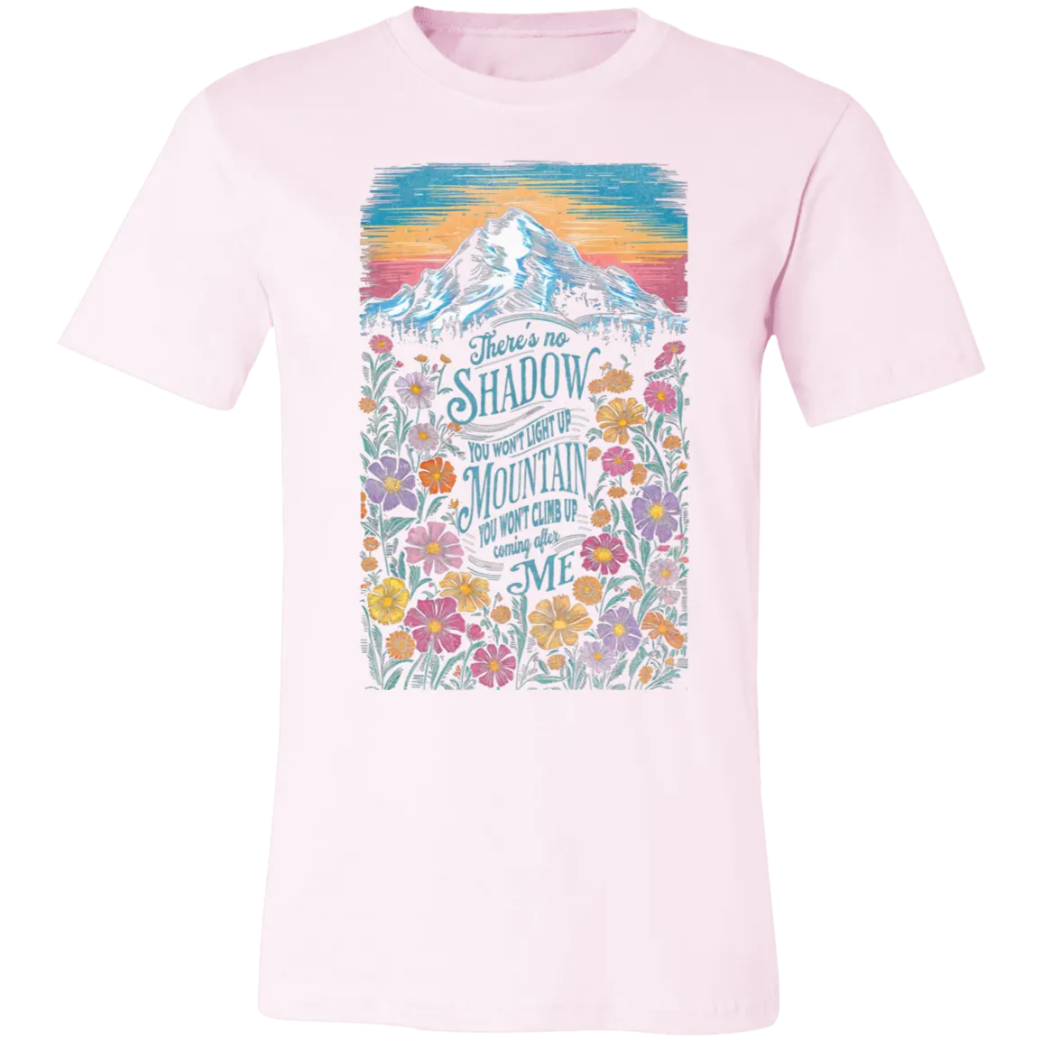 Reckless Love Flower Tee Front Only - Christian Faith & Worship - Bella   Canvas