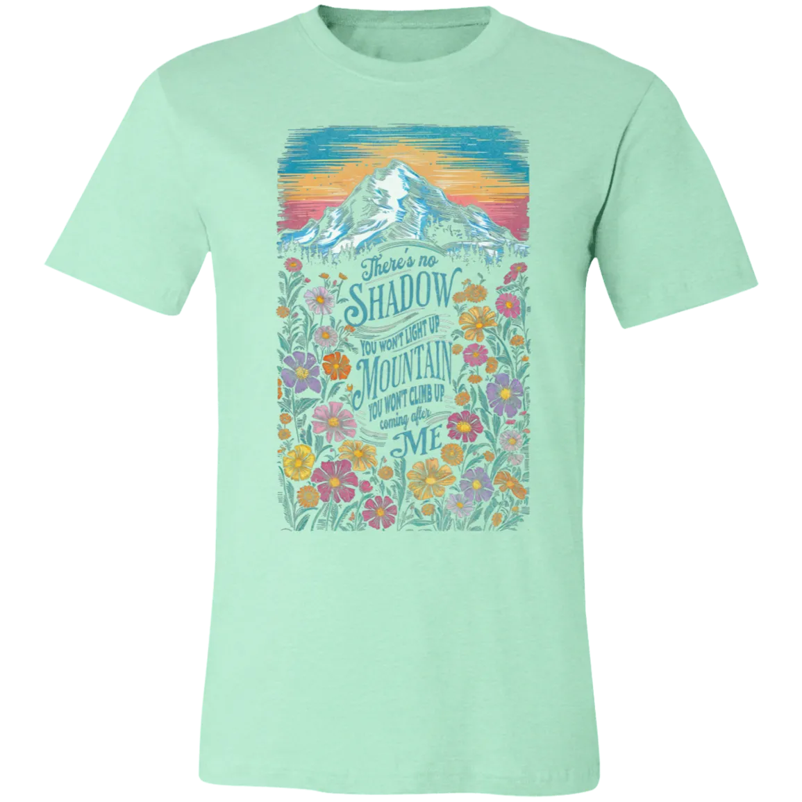 Reckless Love Flower Tee Front Only - Christian Faith & Worship - Bella   Canvas