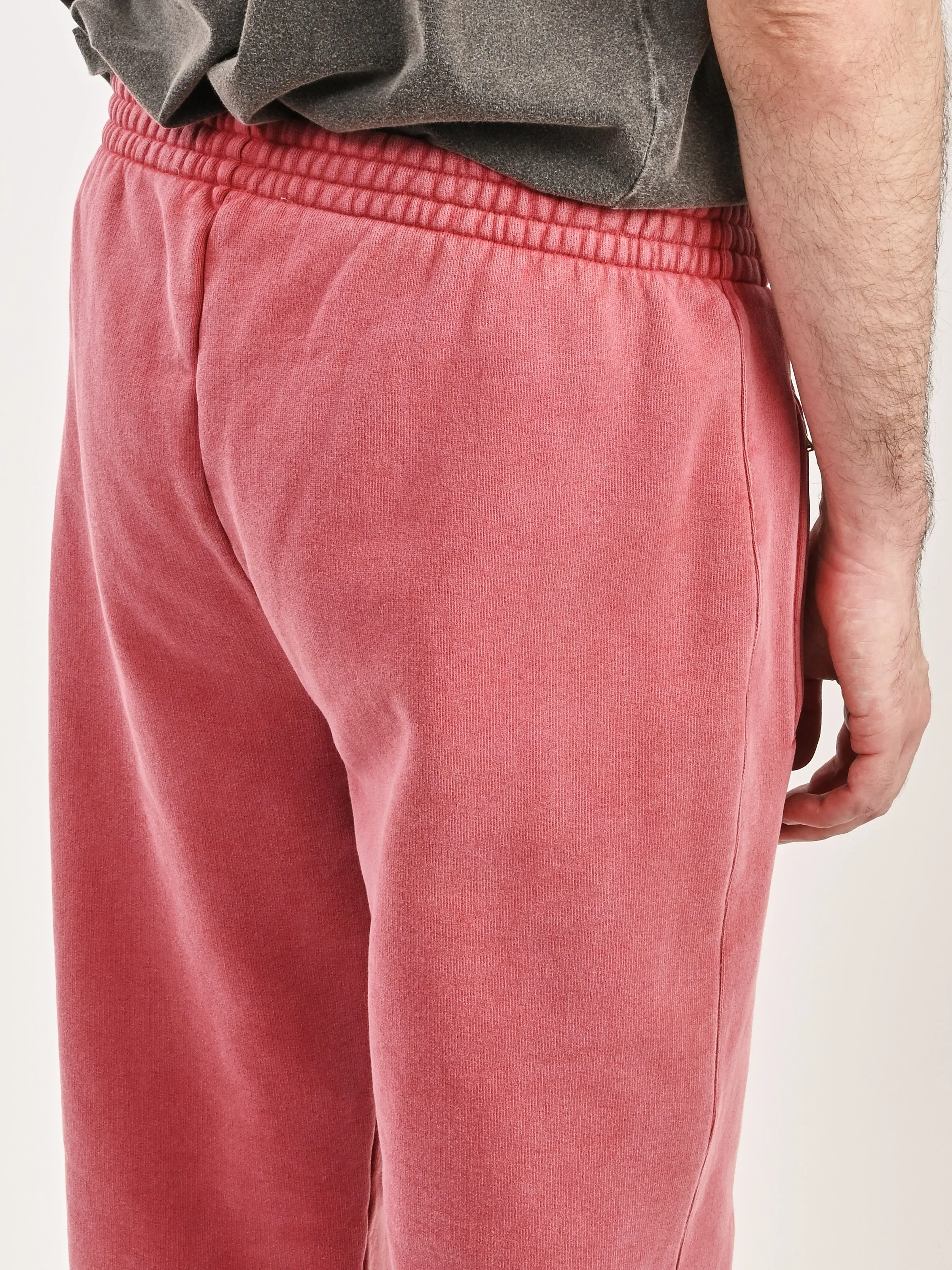 Red Sun Fade Hefty Fleece Track Pants