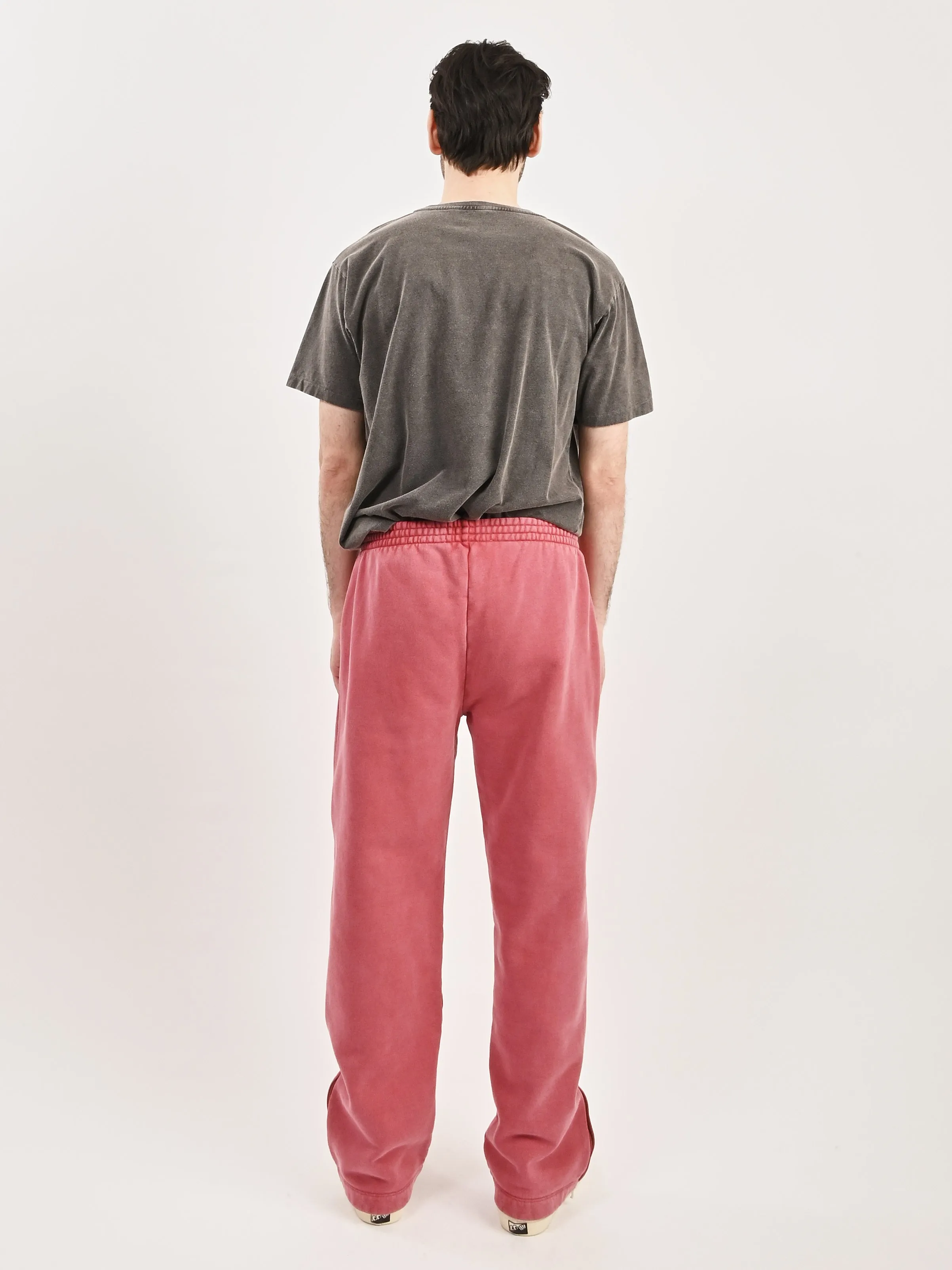 Red Sun Fade Hefty Fleece Track Pants