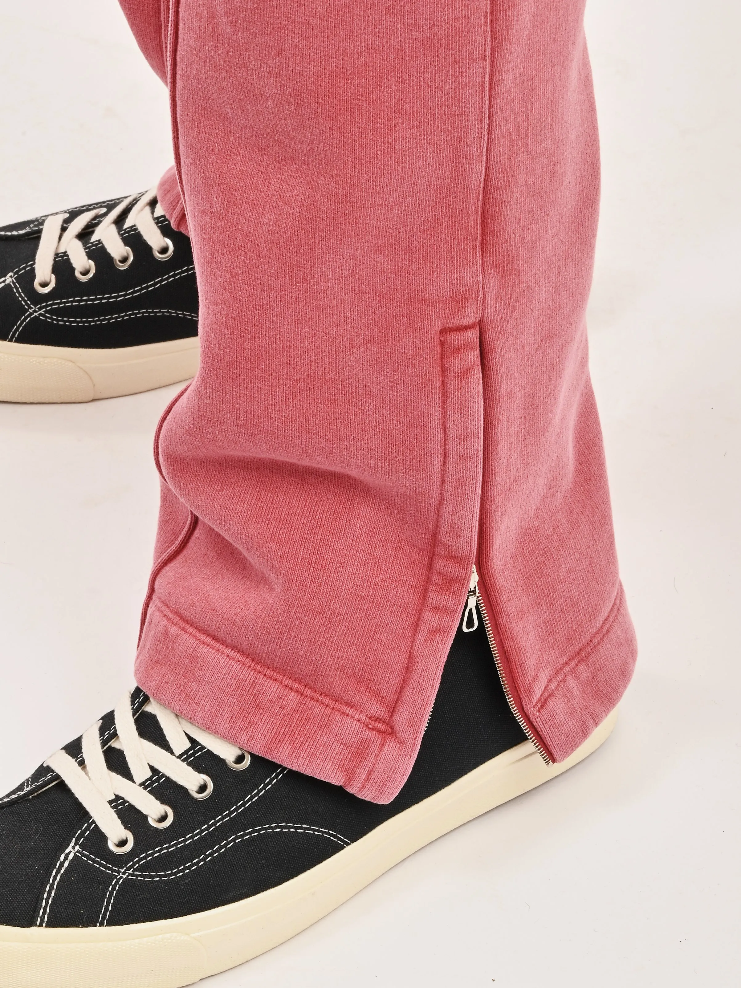 Red Sun Fade Hefty Fleece Track Pants