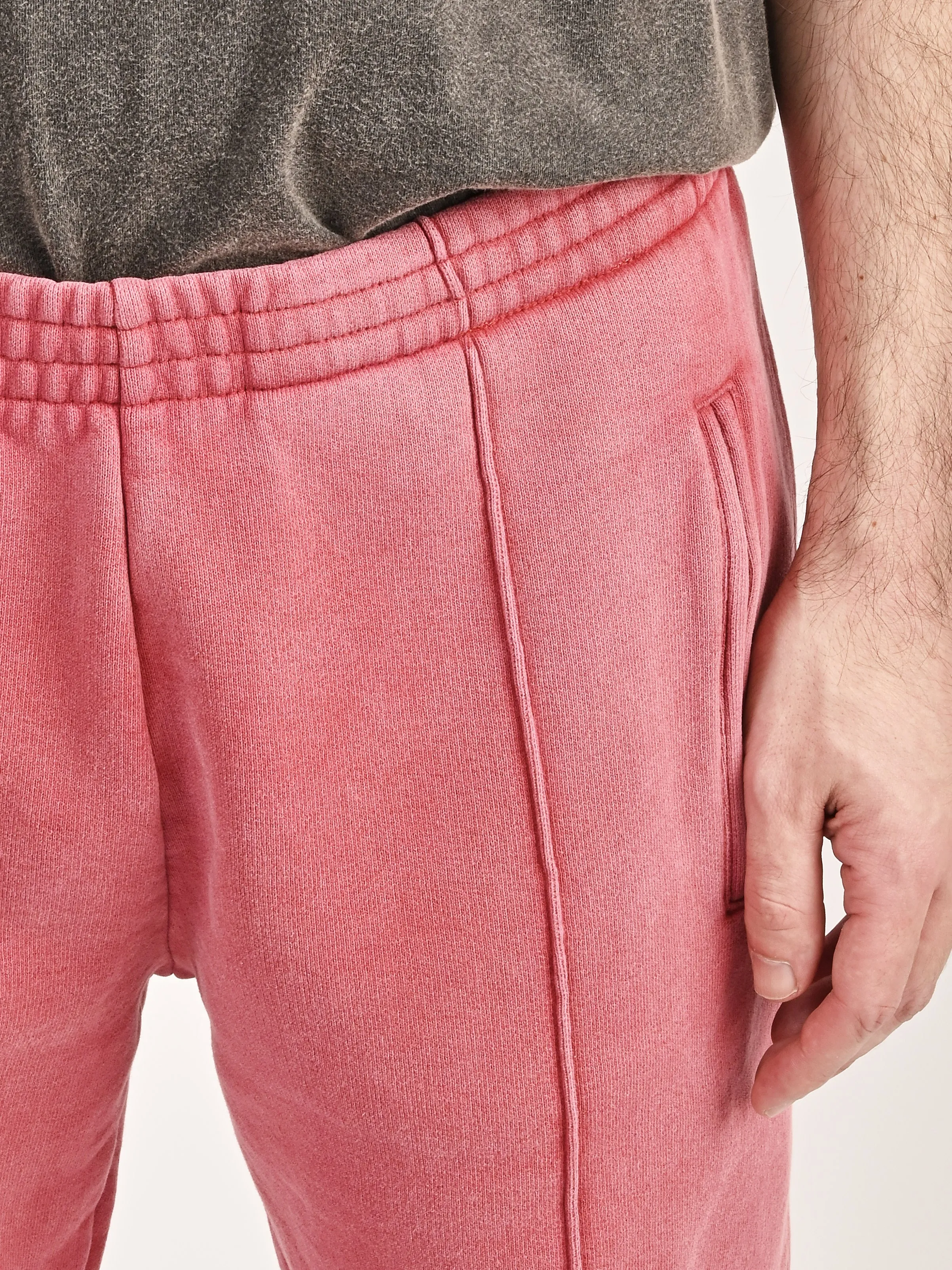 Red Sun Fade Hefty Fleece Track Pants