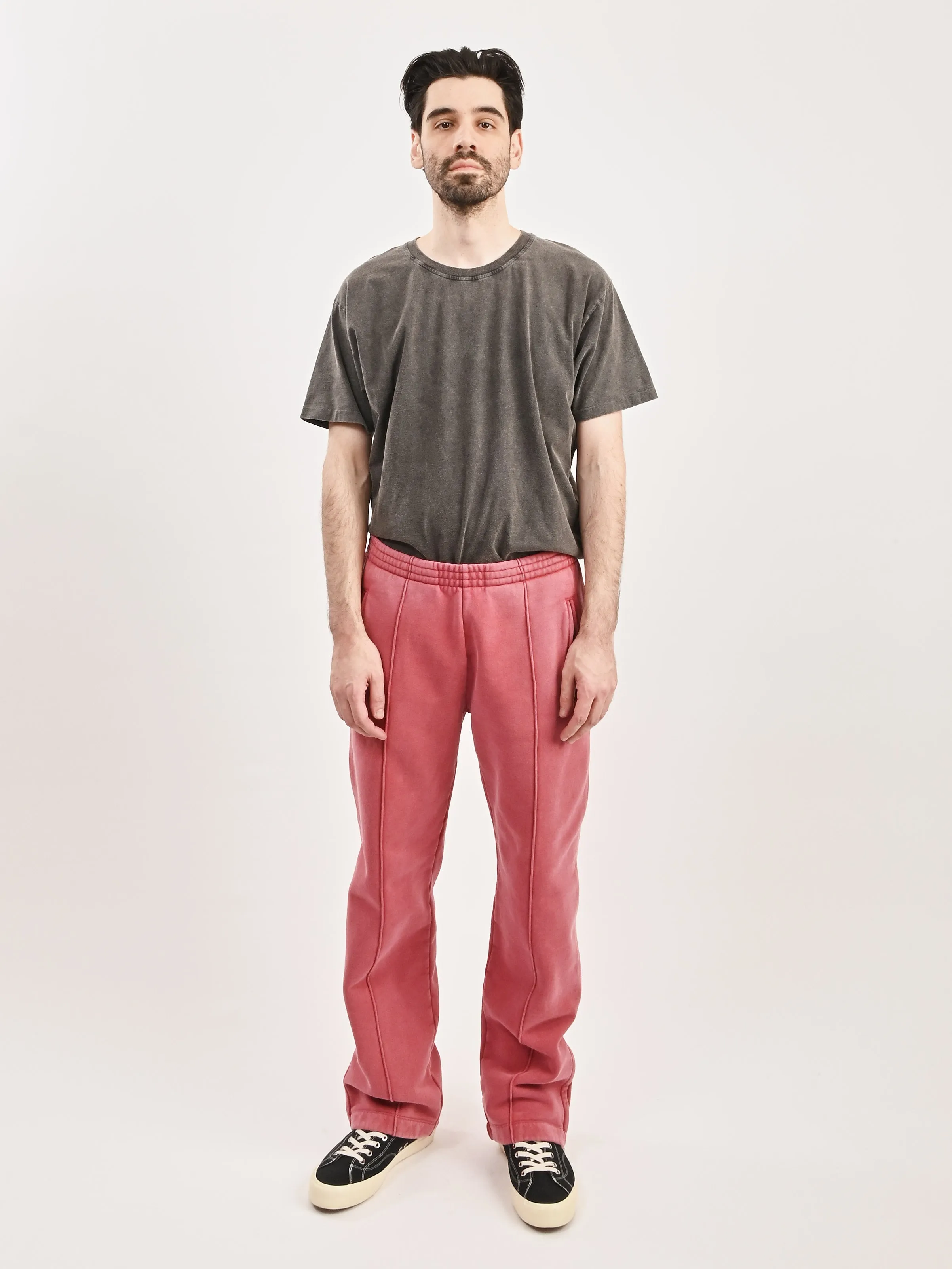 Red Sun Fade Hefty Fleece Track Pants