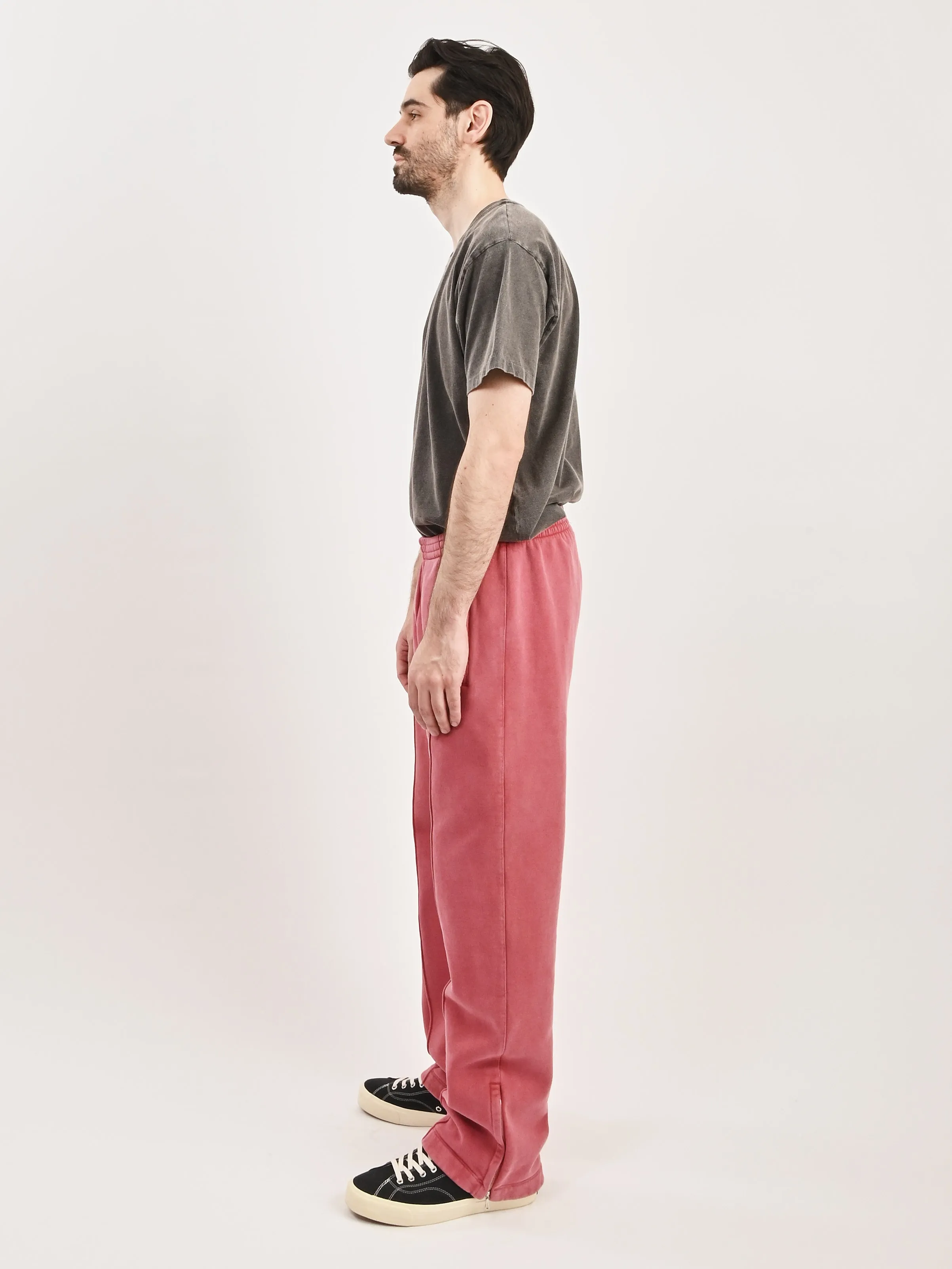 Red Sun Fade Hefty Fleece Track Pants