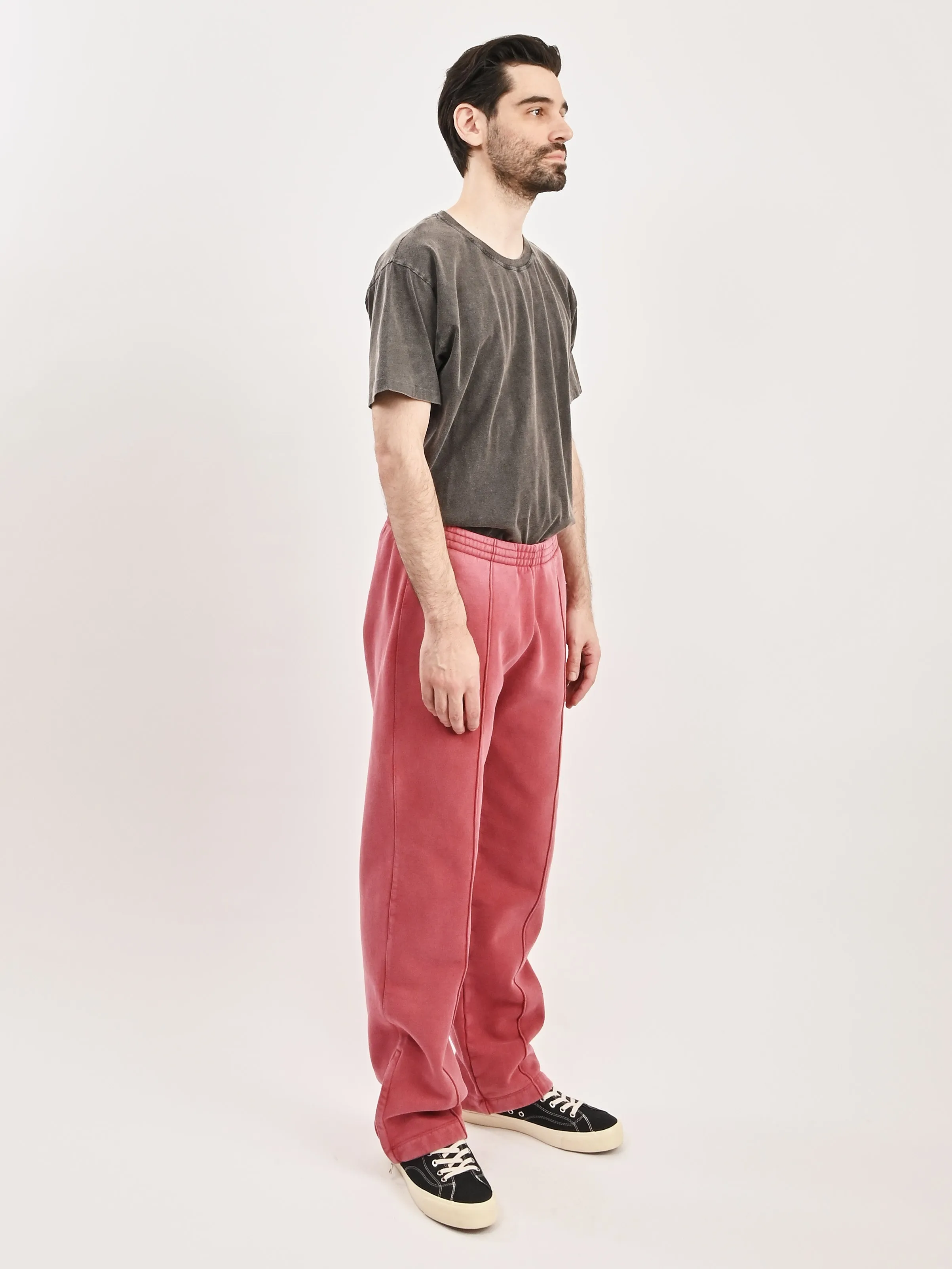 Red Sun Fade Hefty Fleece Track Pants