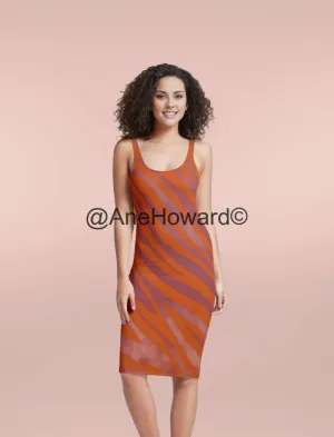 Red Zebra Bodycon Dress