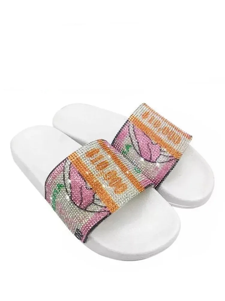 Rhinestone Dollar Slippers