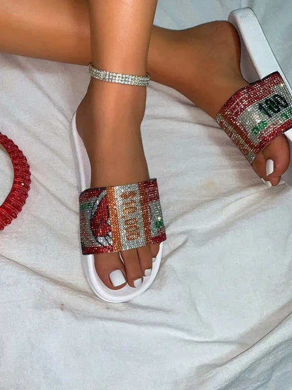Rhinestone Dollar Slippers