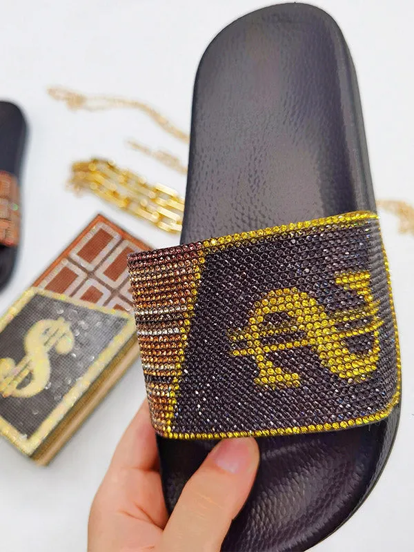 Rhinestone Dollar Slippers