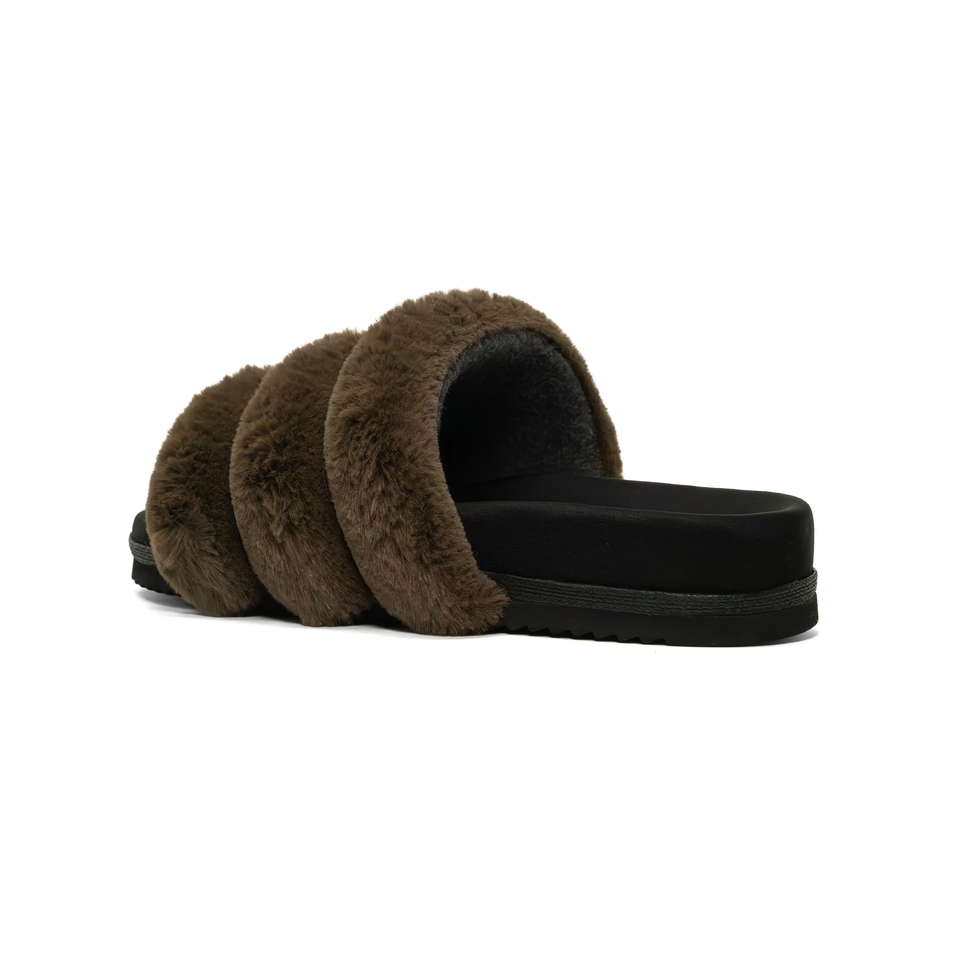ROAM BUNNY SLIDER KHAKI FAUX FUR
