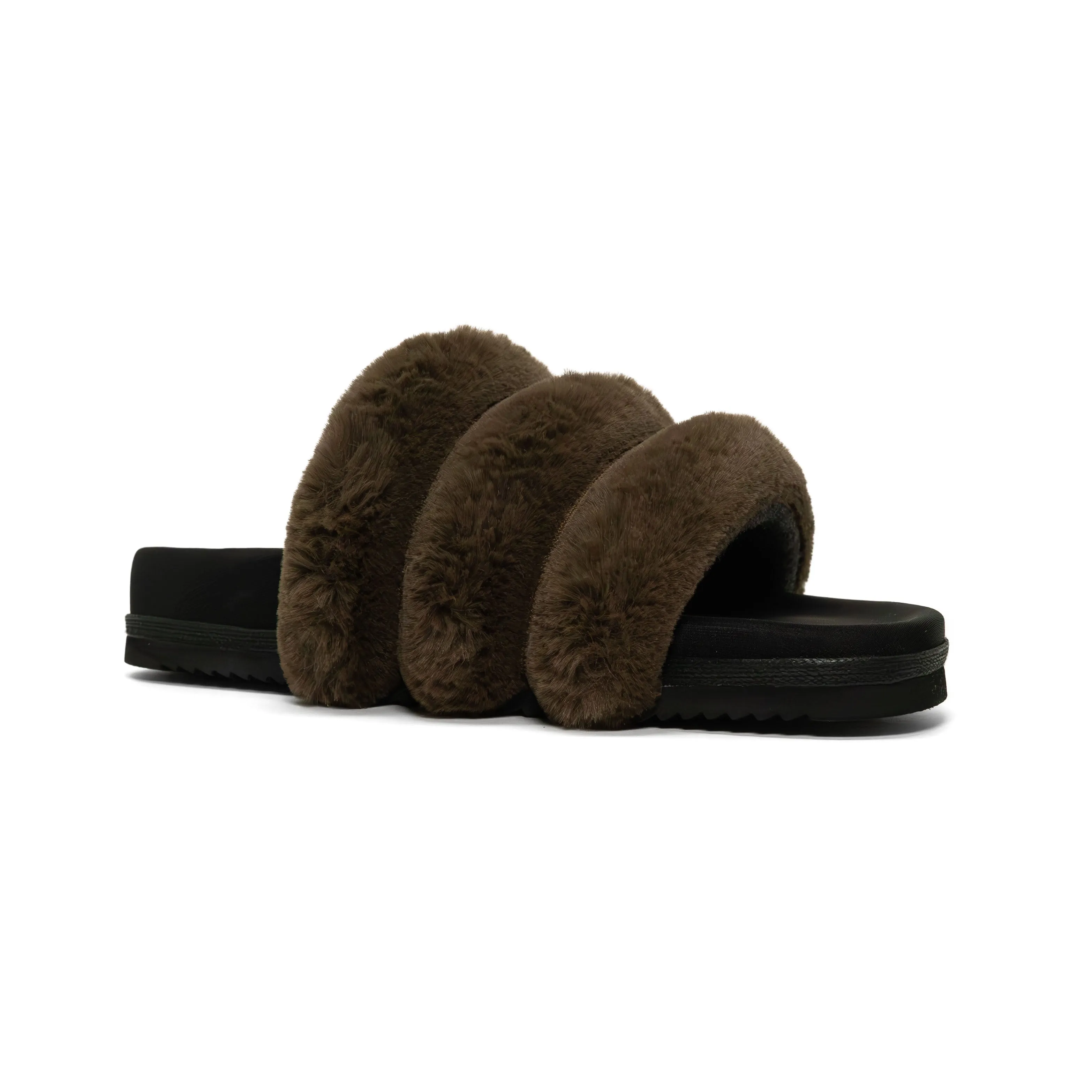 ROAM BUNNY SLIDER KHAKI FAUX FUR