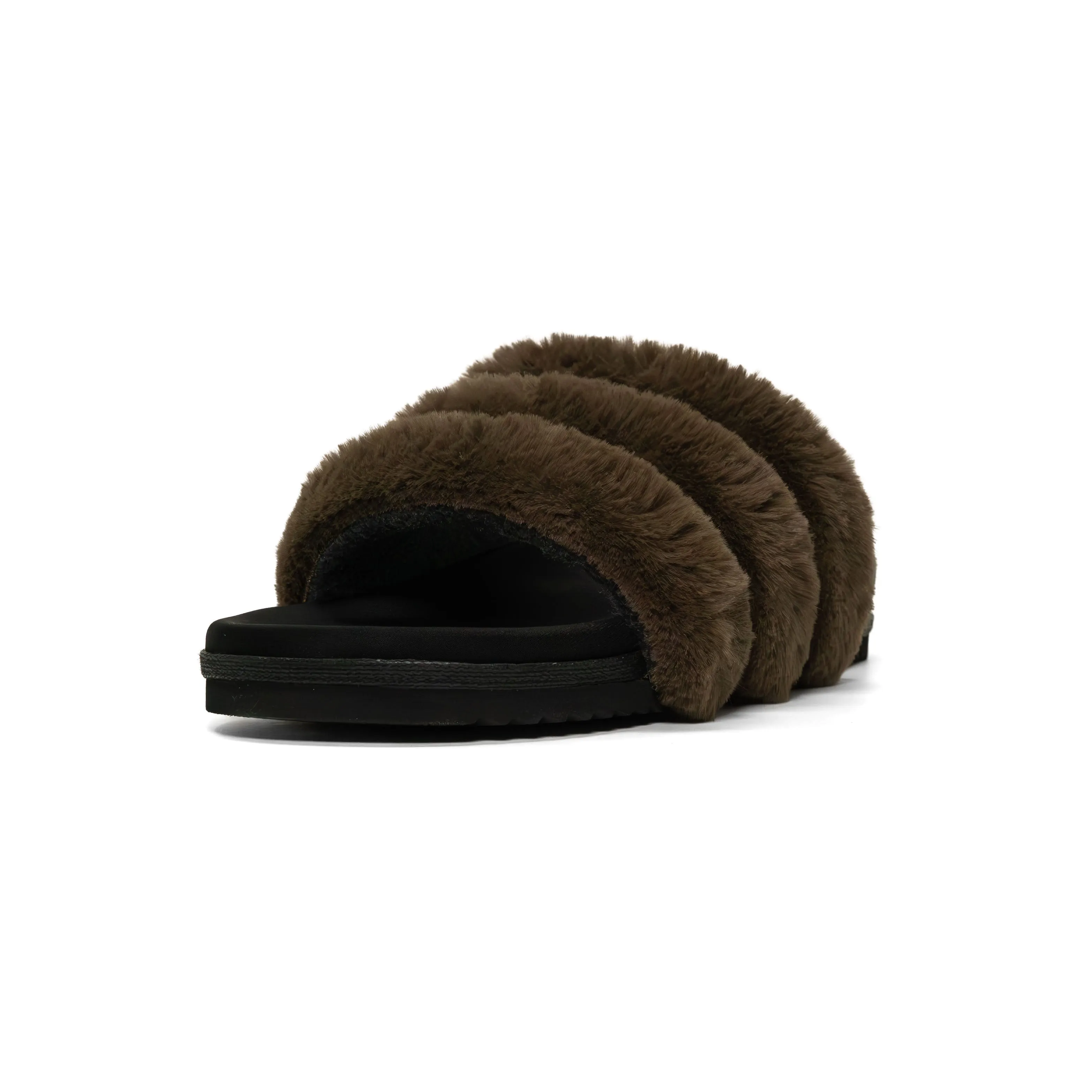 ROAM BUNNY SLIDER KHAKI FAUX FUR