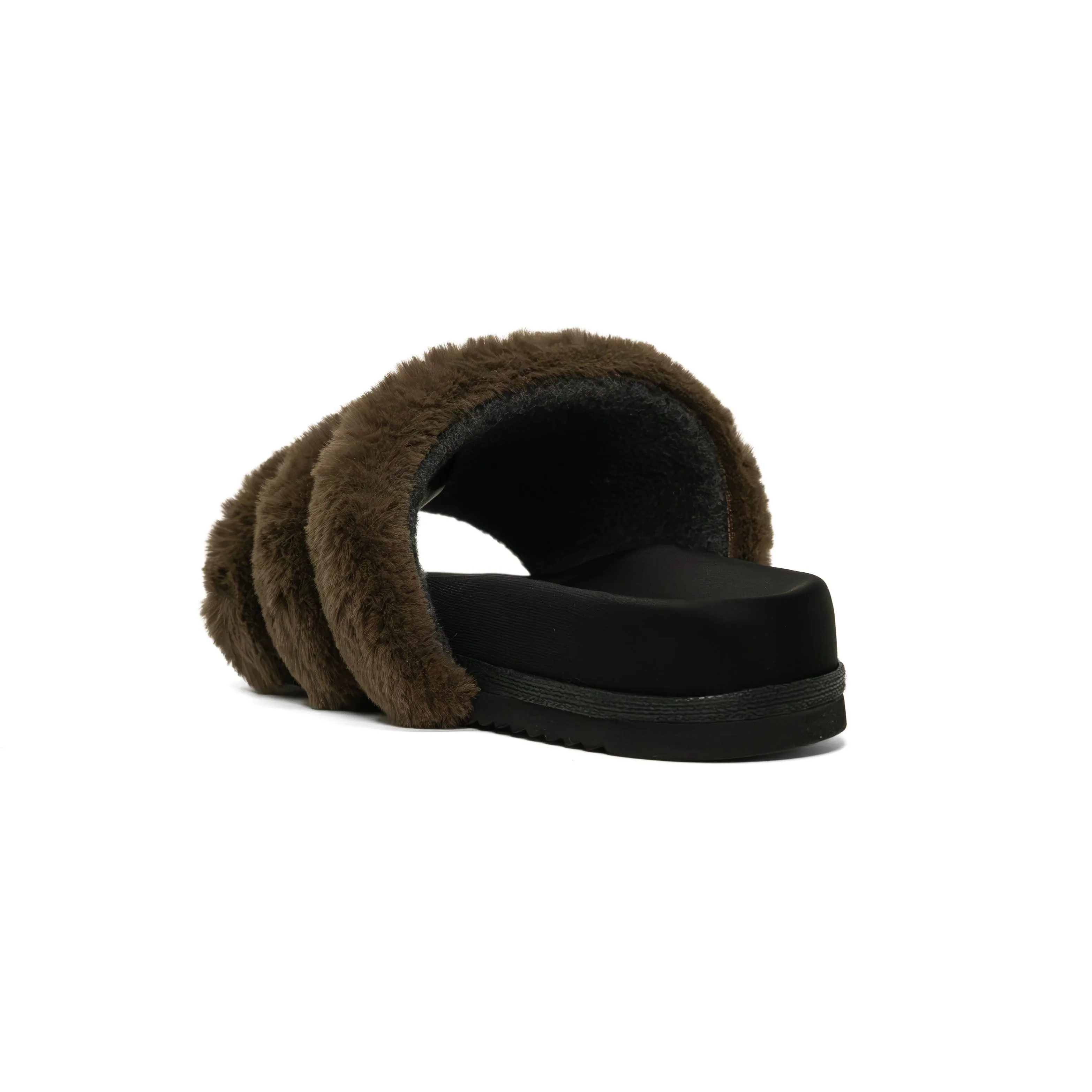 ROAM BUNNY SLIDER KHAKI FAUX FUR