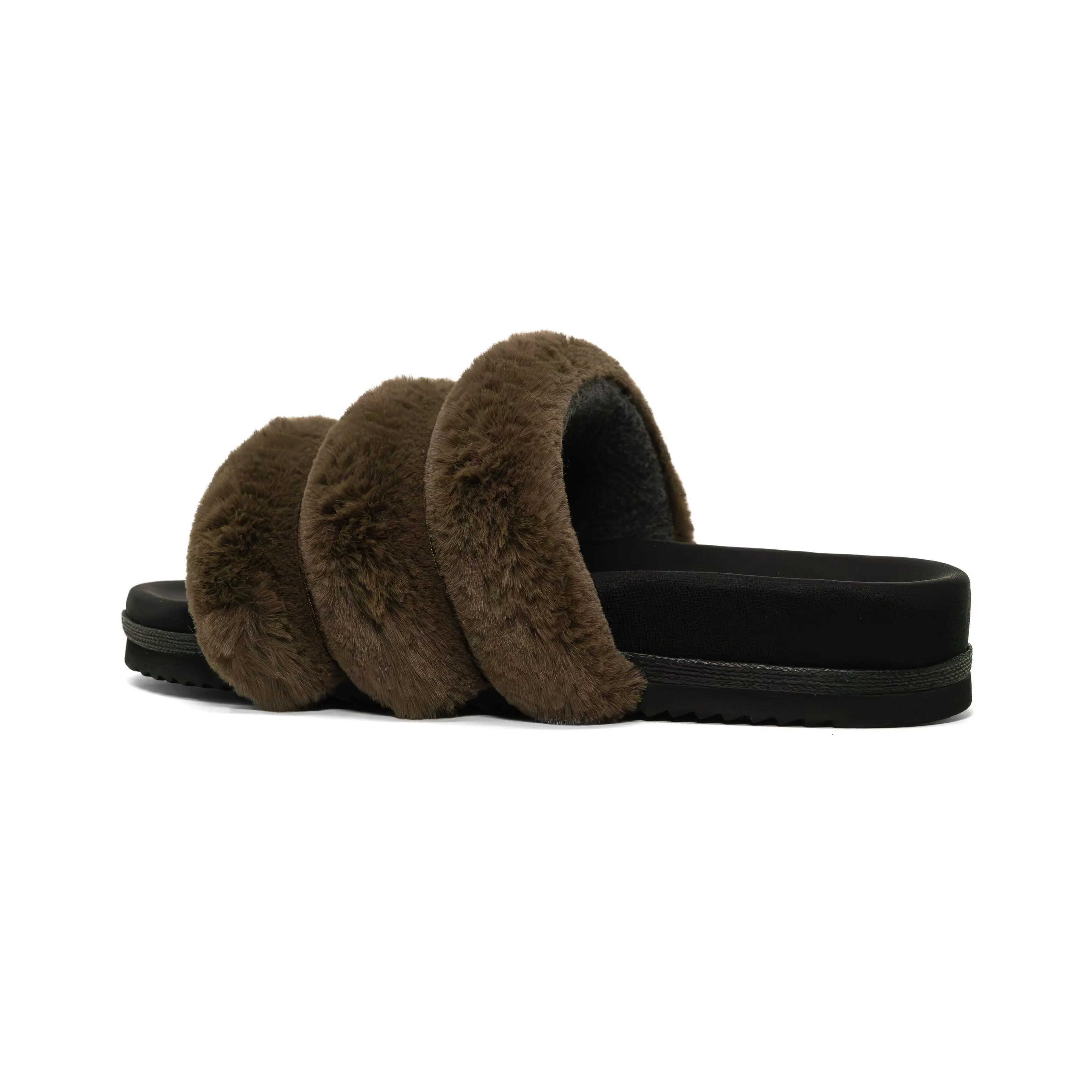 ROAM BUNNY SLIDER KHAKI FAUX FUR