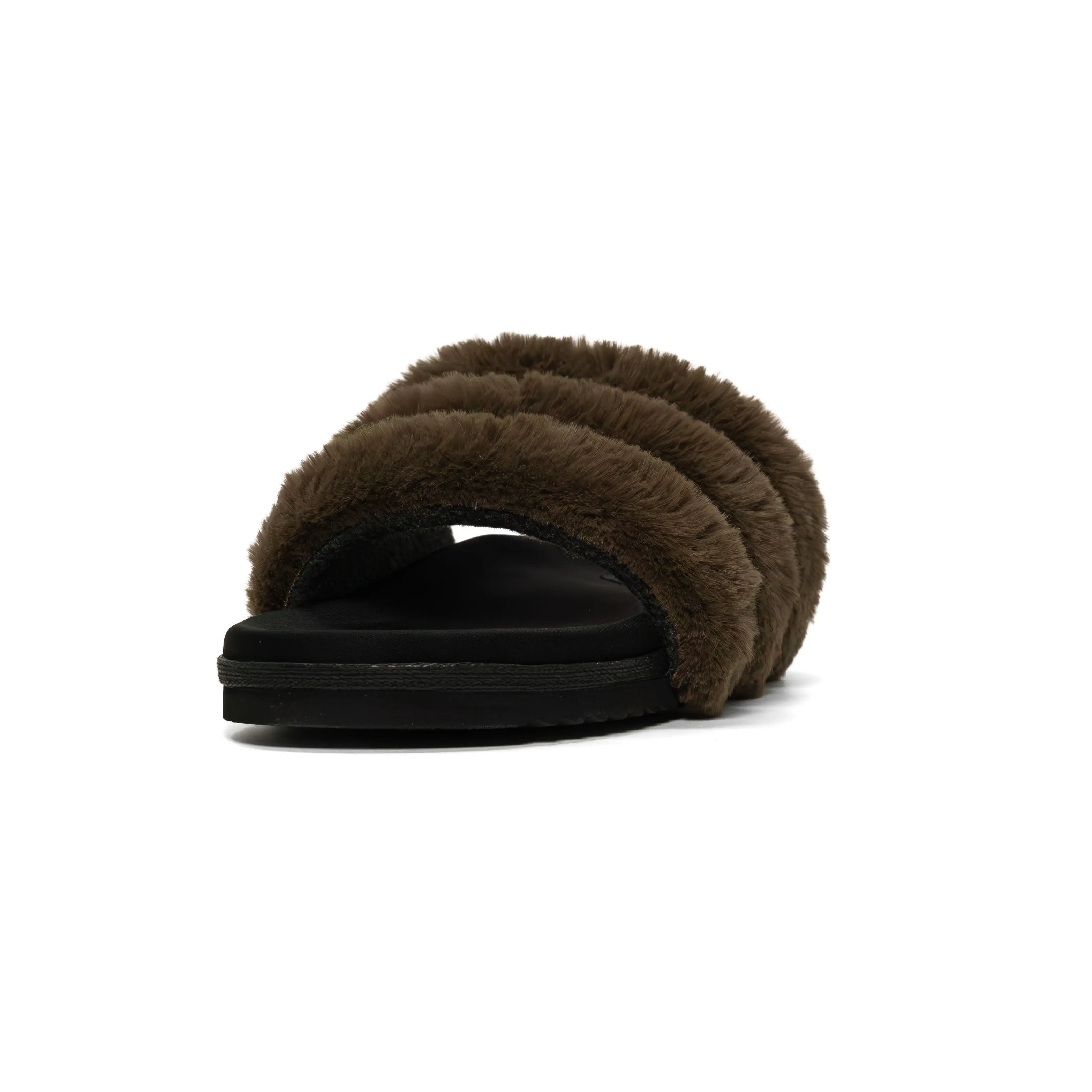ROAM BUNNY SLIDER KHAKI FAUX FUR