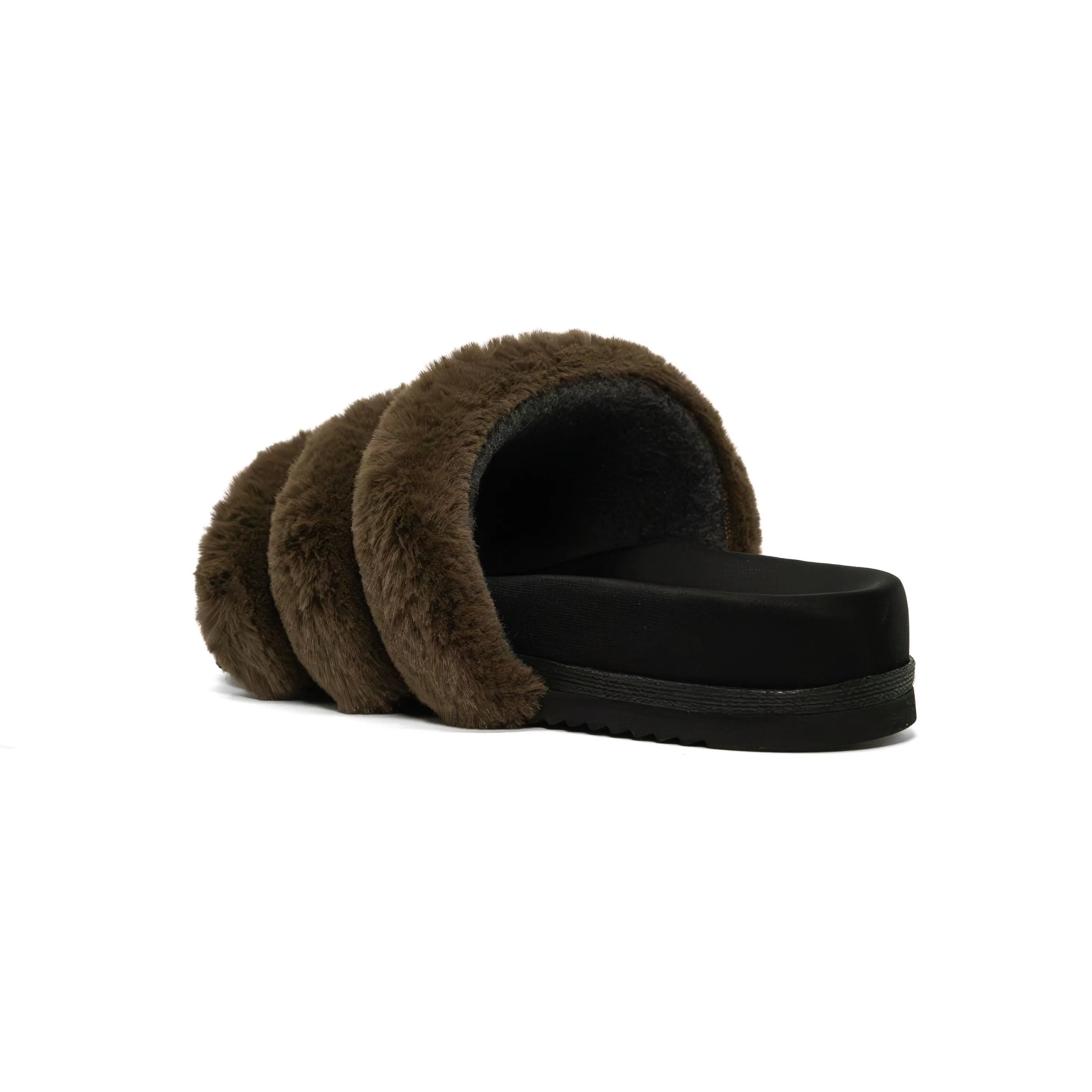 ROAM BUNNY SLIDER KHAKI FAUX FUR