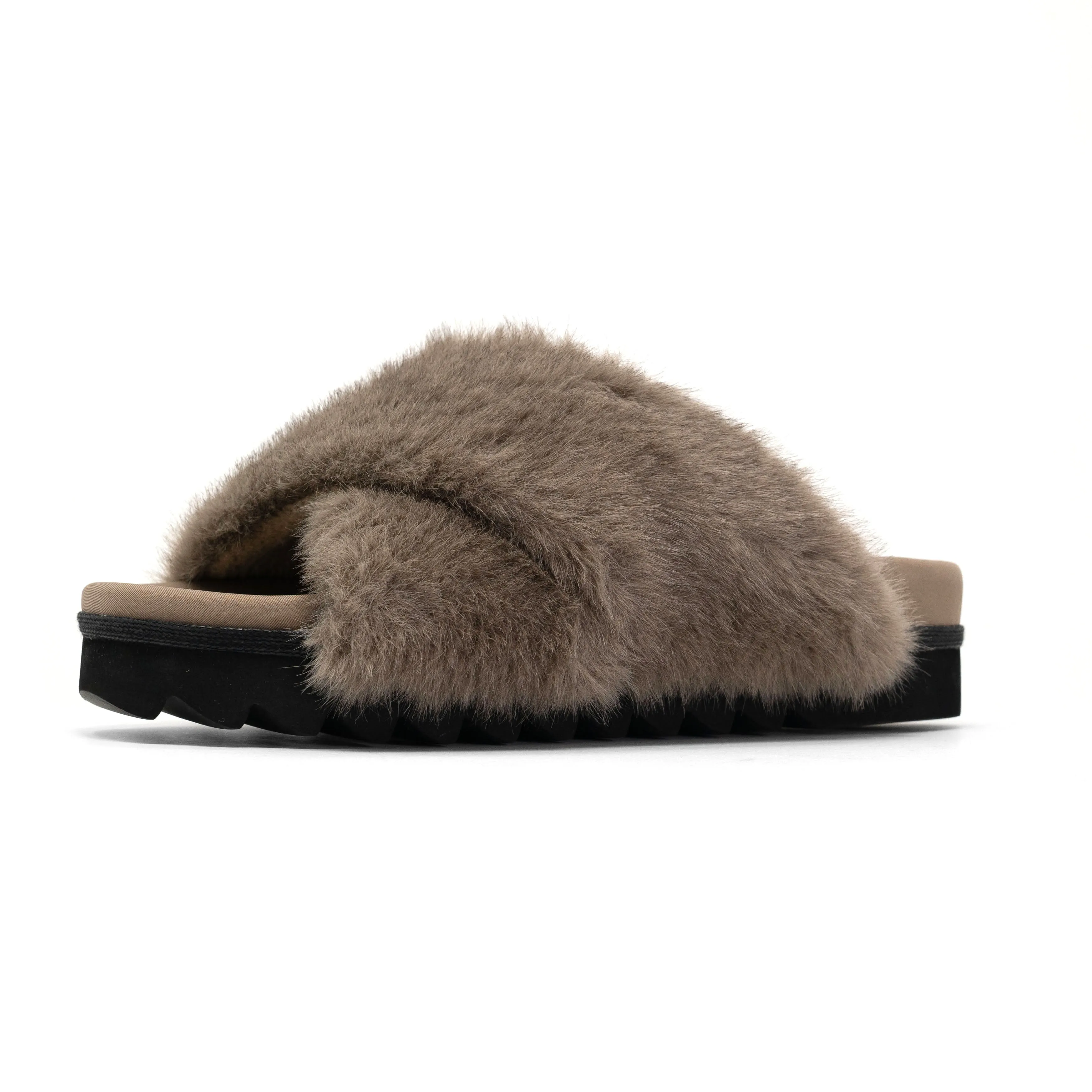 ROAM CLOUD SLIPPERS DRIFTWOOD FAUX FUR