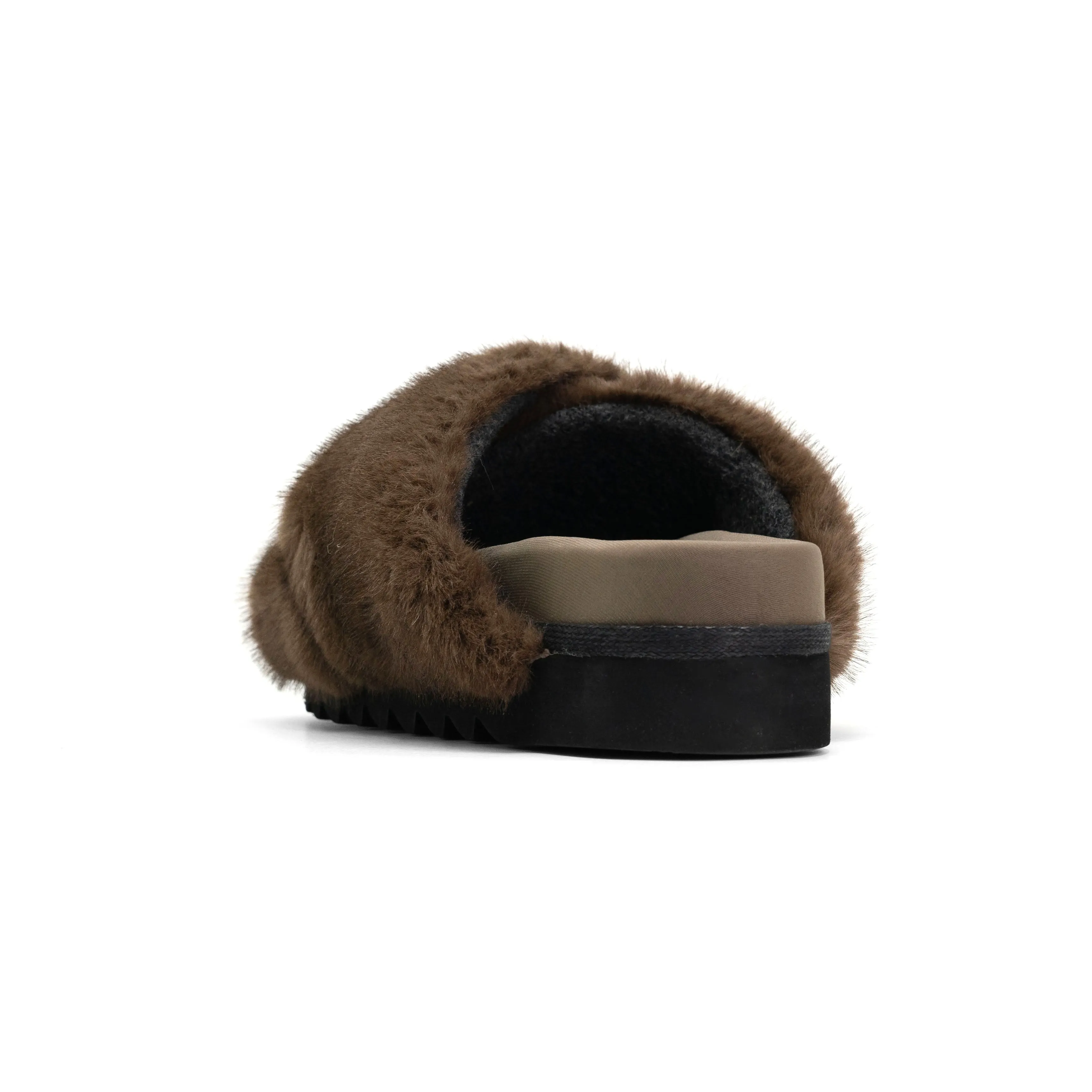 ROAM CLOUD SLIPPERS TAUPE FAUX FUR