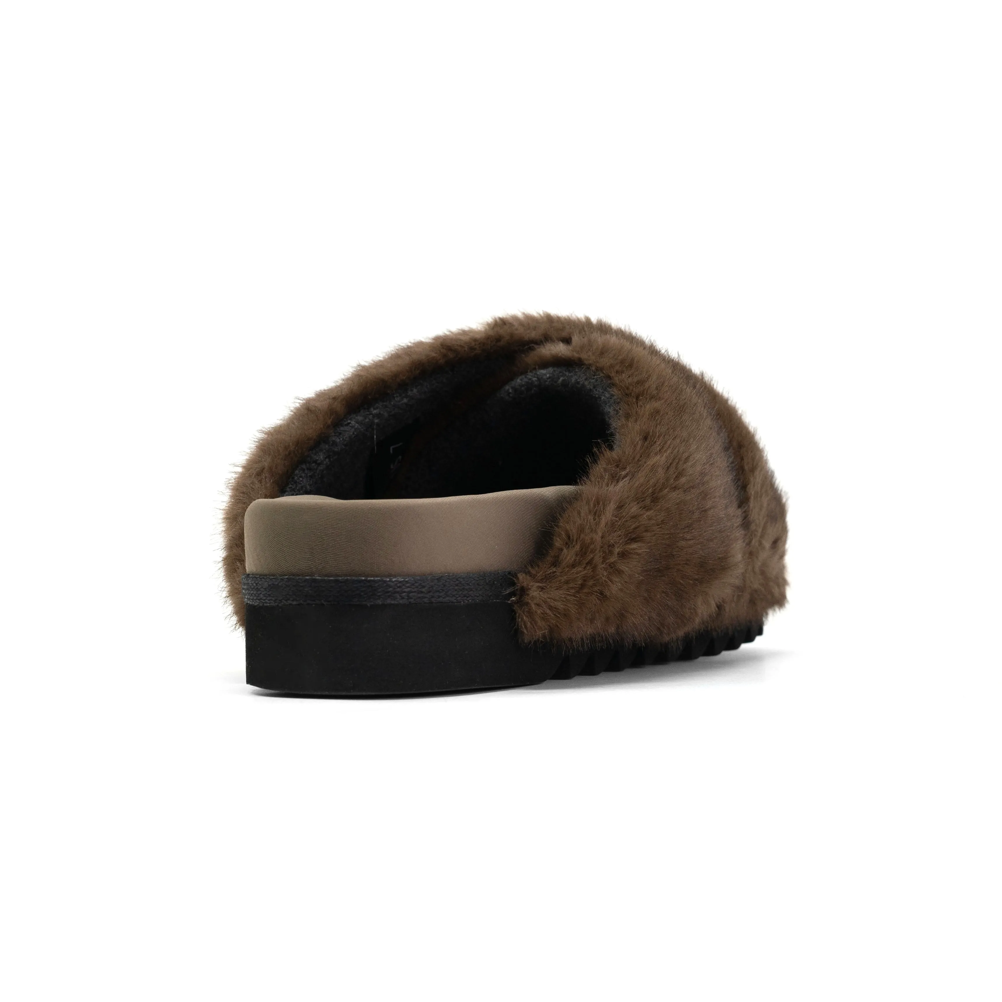 ROAM CLOUD SLIPPERS TAUPE FAUX FUR