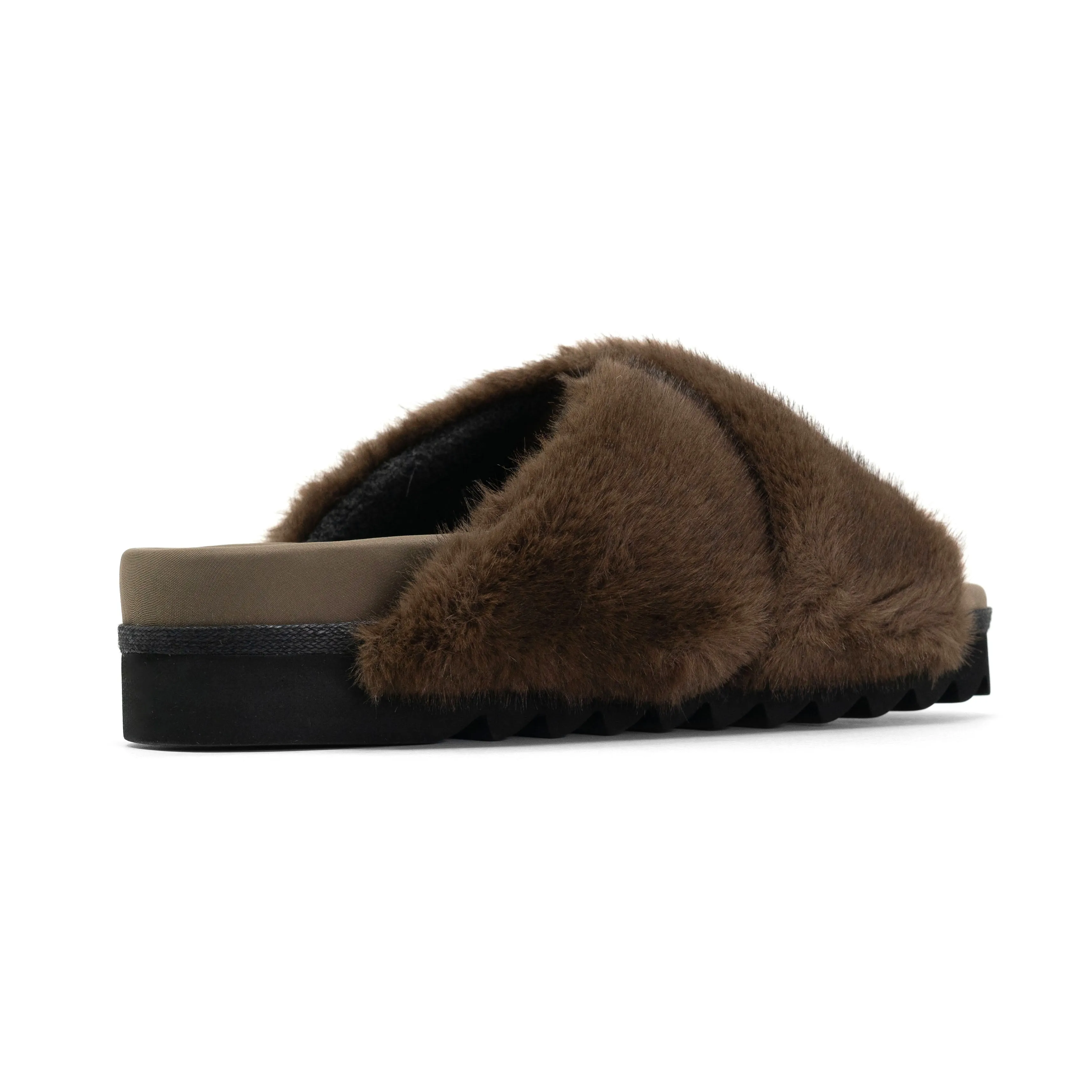 ROAM CLOUD SLIPPERS TAUPE FAUX FUR