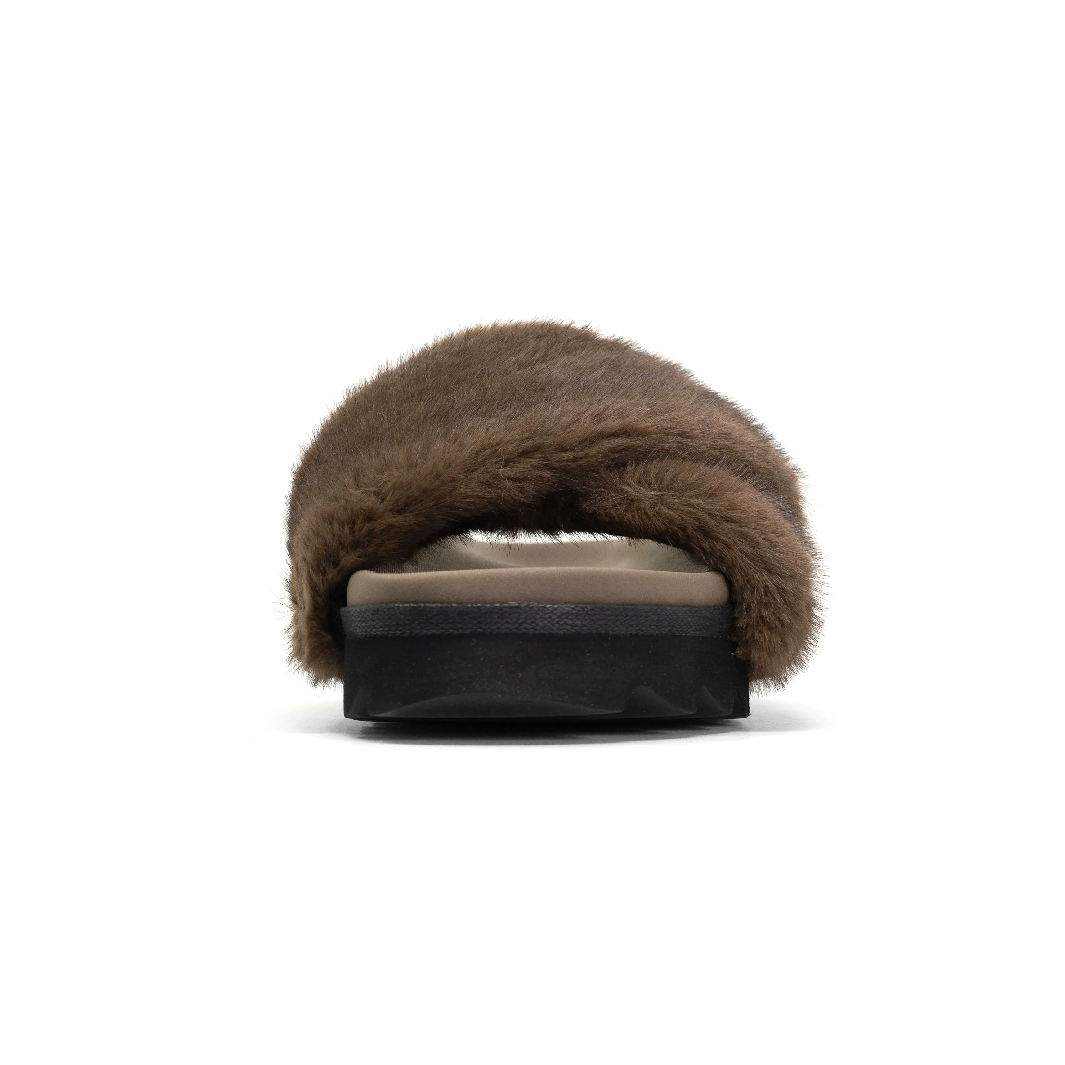 ROAM CLOUD SLIPPERS TAUPE FAUX FUR