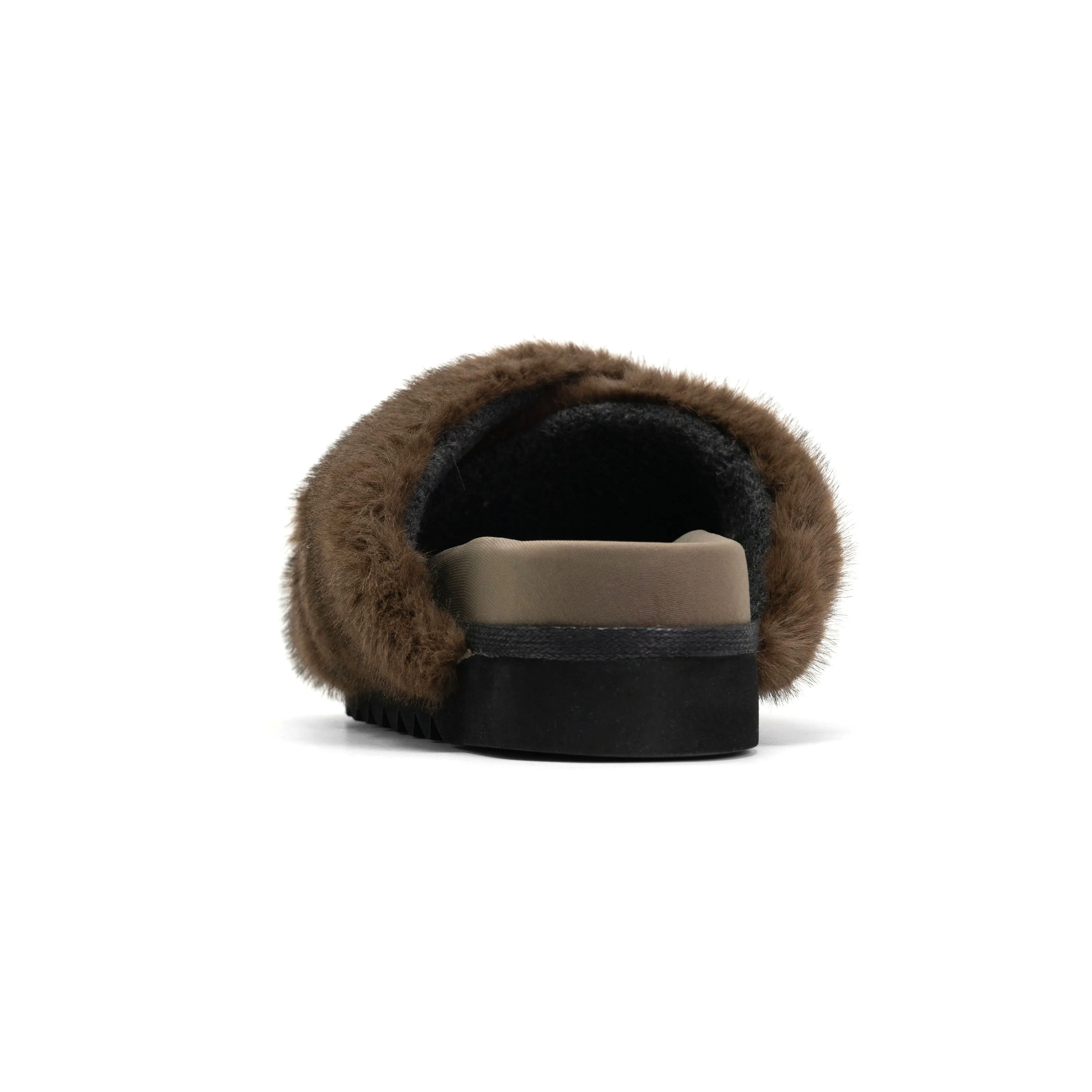 ROAM CLOUD SLIPPERS TAUPE FAUX FUR