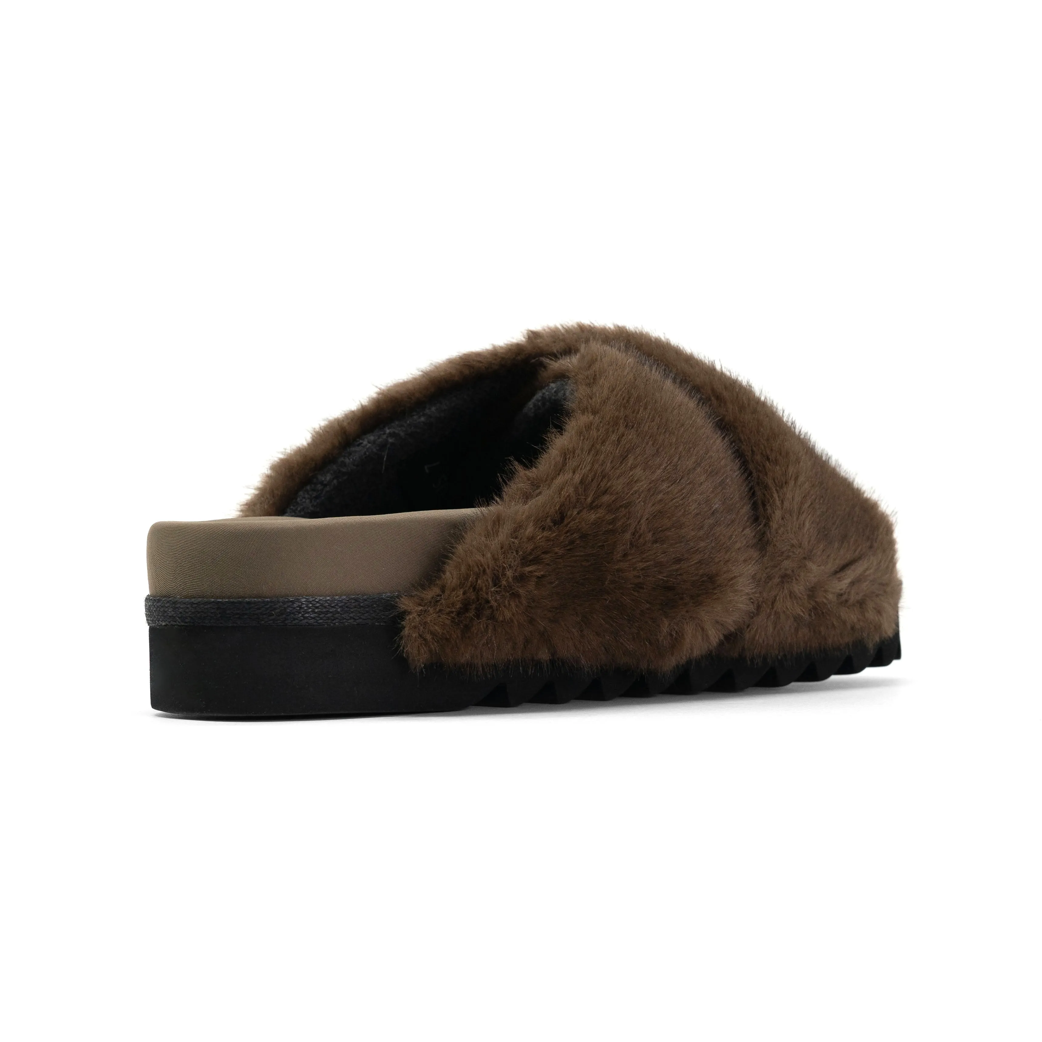 ROAM CLOUD SLIPPERS TAUPE FAUX FUR
