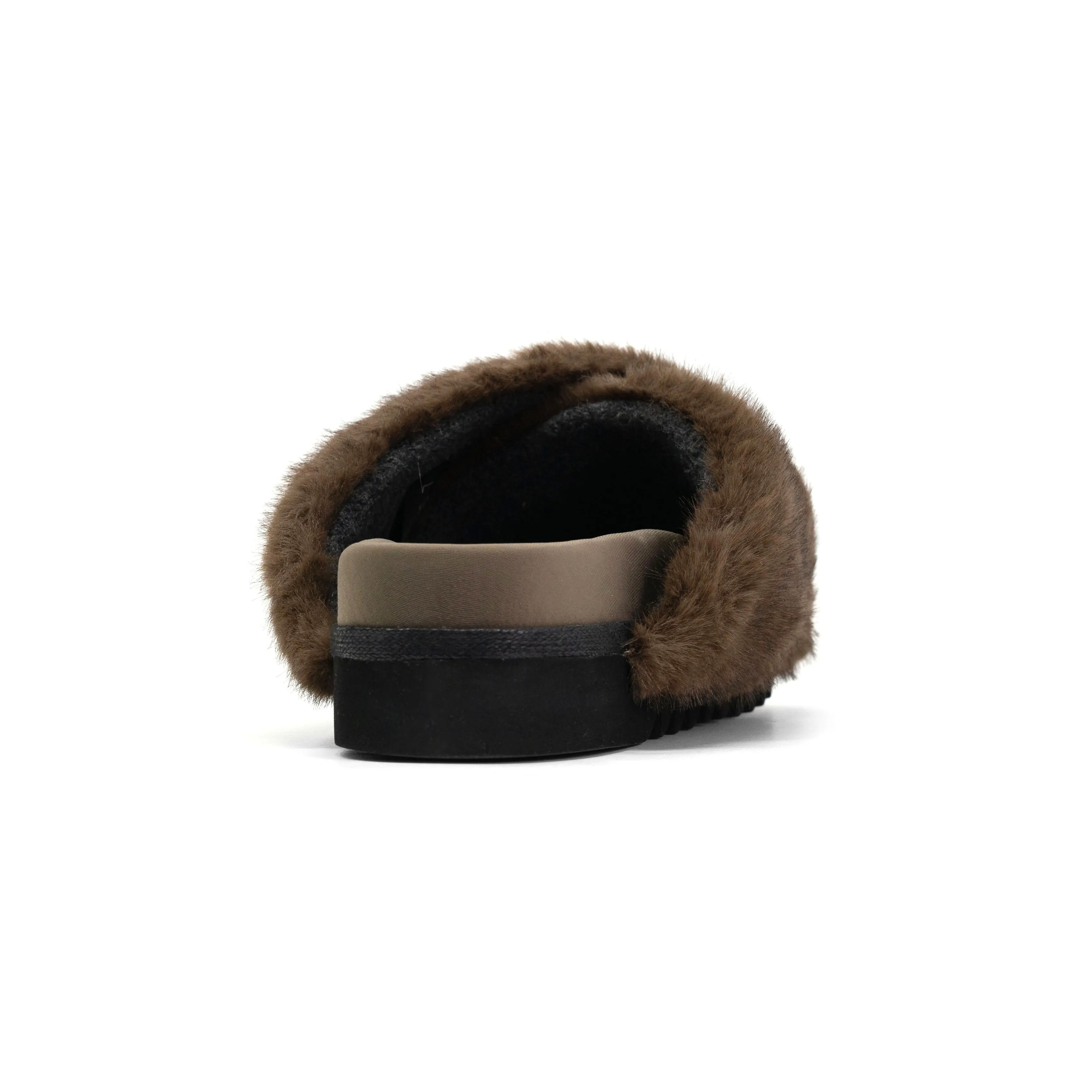 ROAM CLOUD SLIPPERS TAUPE FAUX FUR