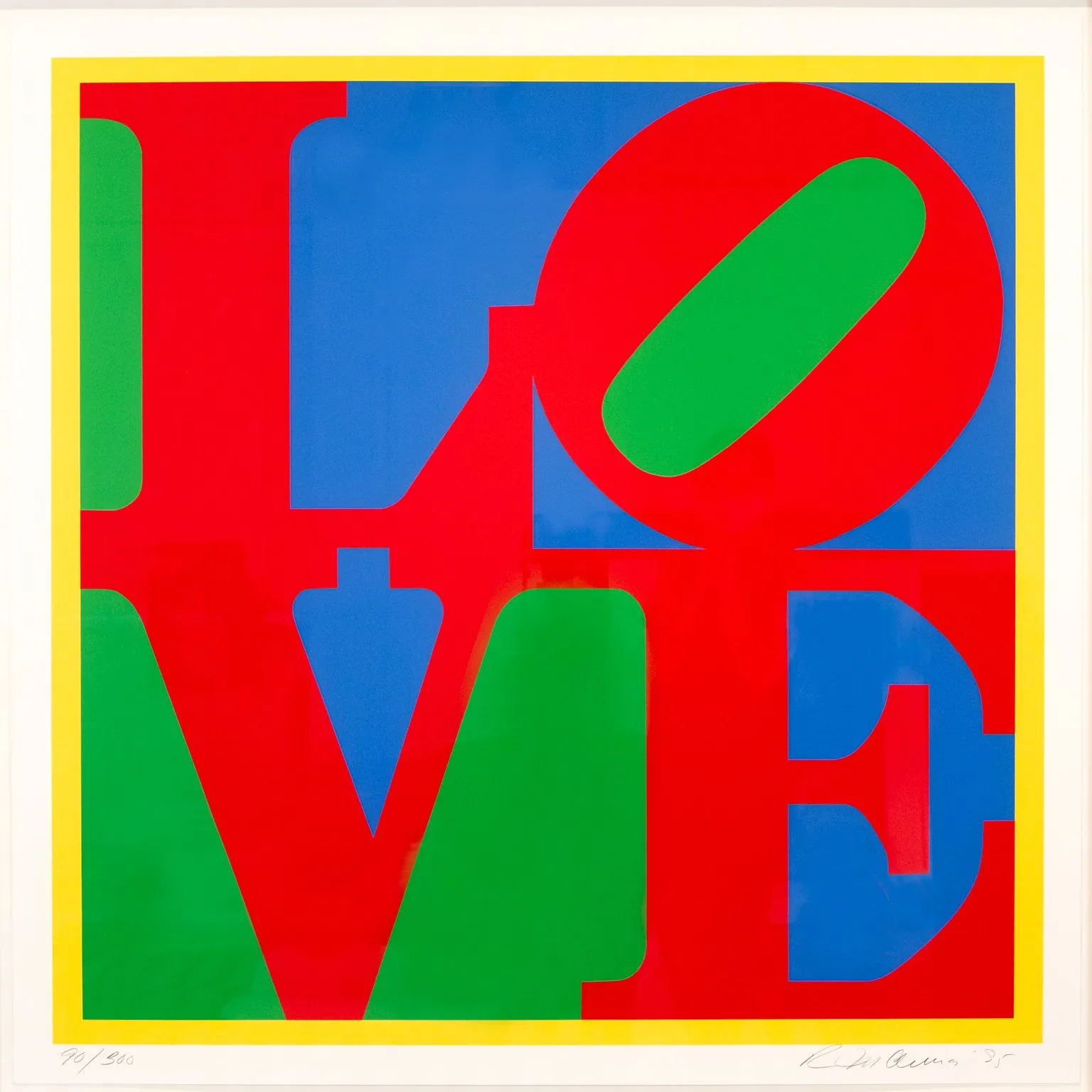 ROBERT INDIANA "LOVE" SCREENPRINT, 1995