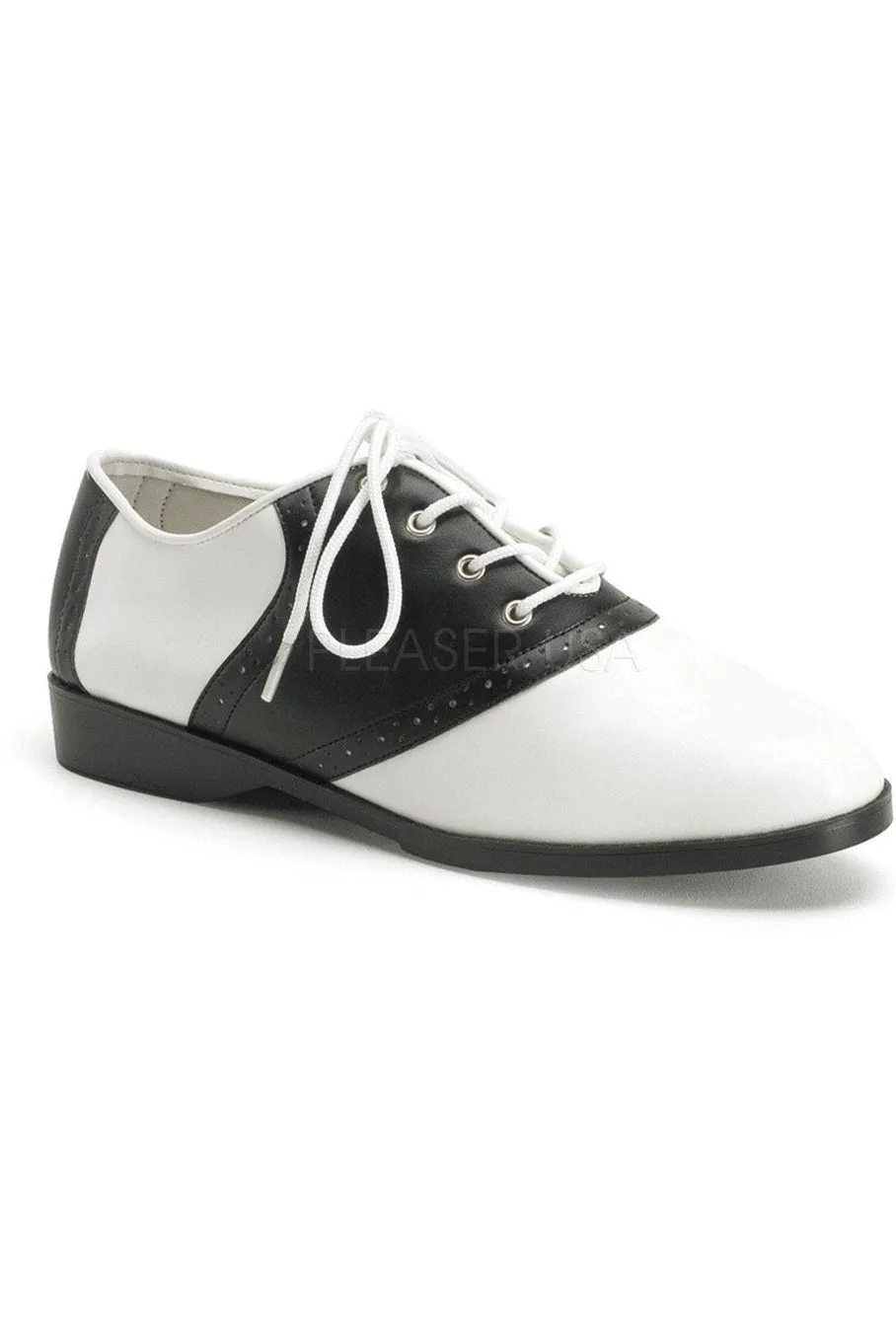 SADDLE-50 Saddle  | Black Faux Leather