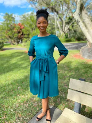 Sea green dress