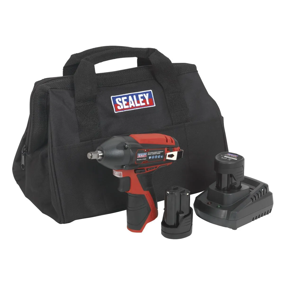 Sealey Impact Wrench Kit 3/8"Sq Drive 12V SV12 Series - 2 Batteries