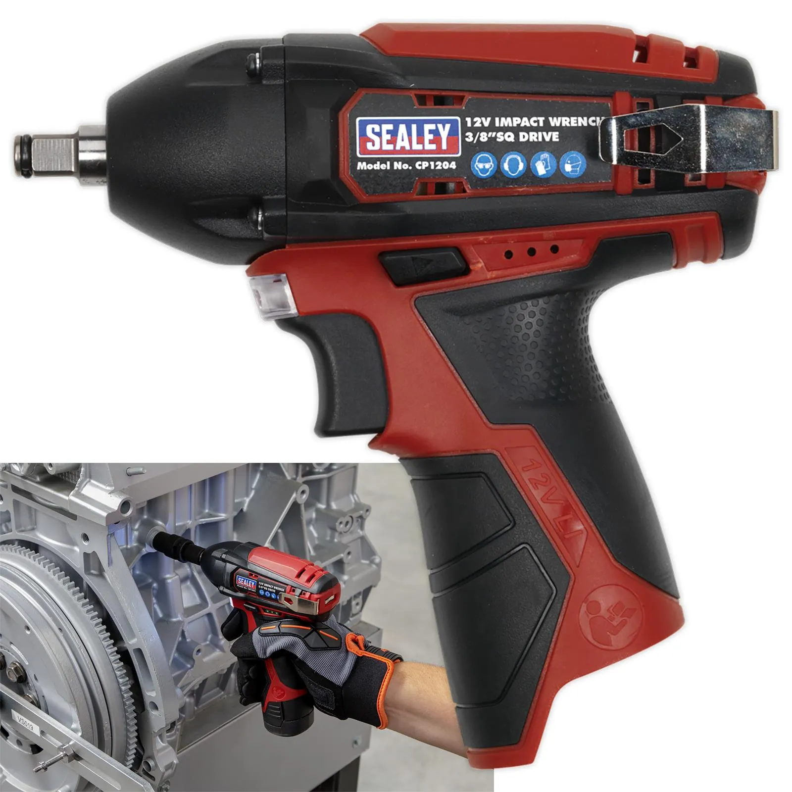 Sealey Impact Wrench Kit 3/8"Sq Drive 12V SV12 Series - 2 Batteries