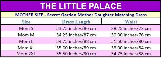 Secret Garden Mother Daughter Matching Dress